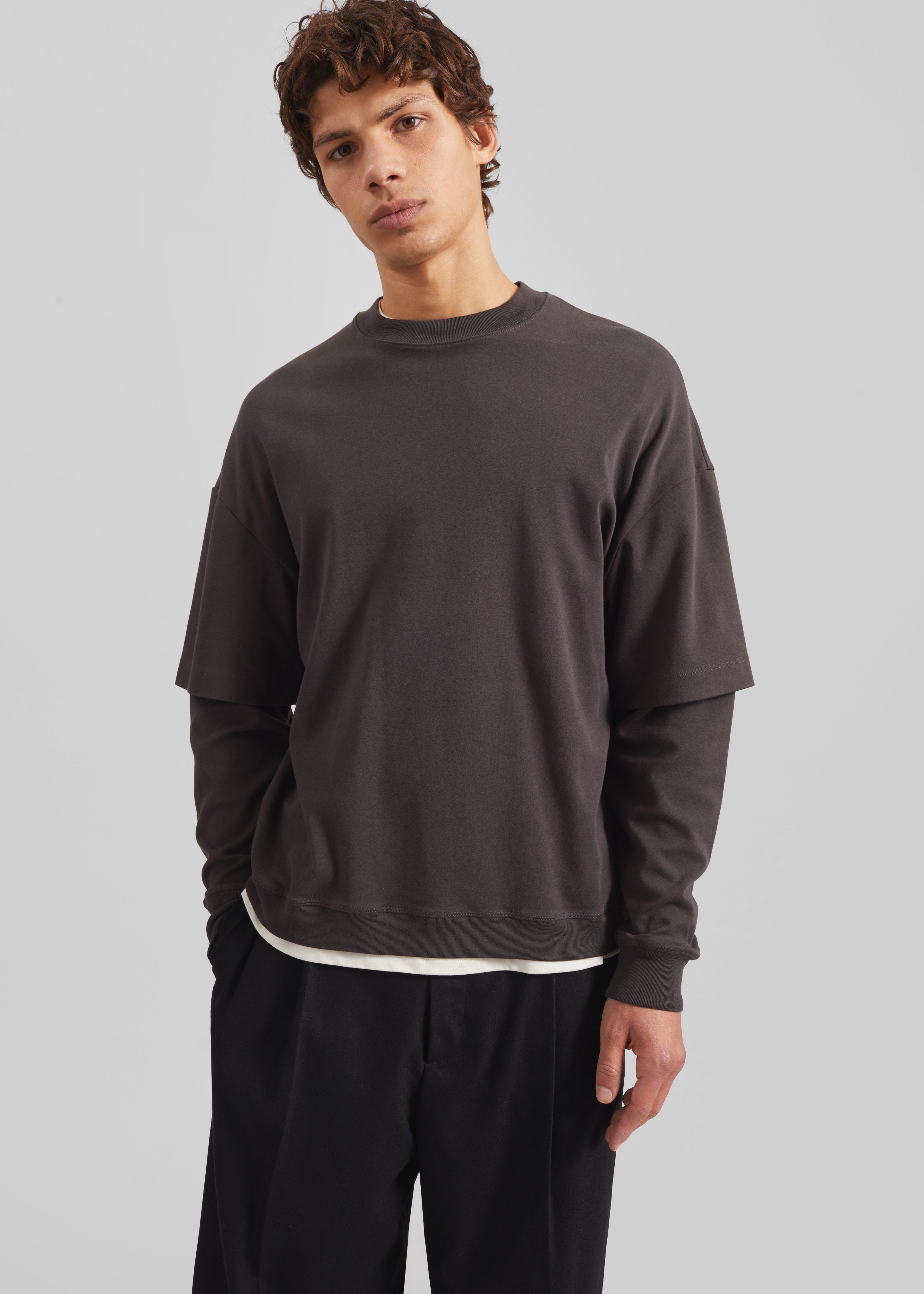 Darkpark Troy Double Sleeve Tee - Brown – The Frankie Shop Europe