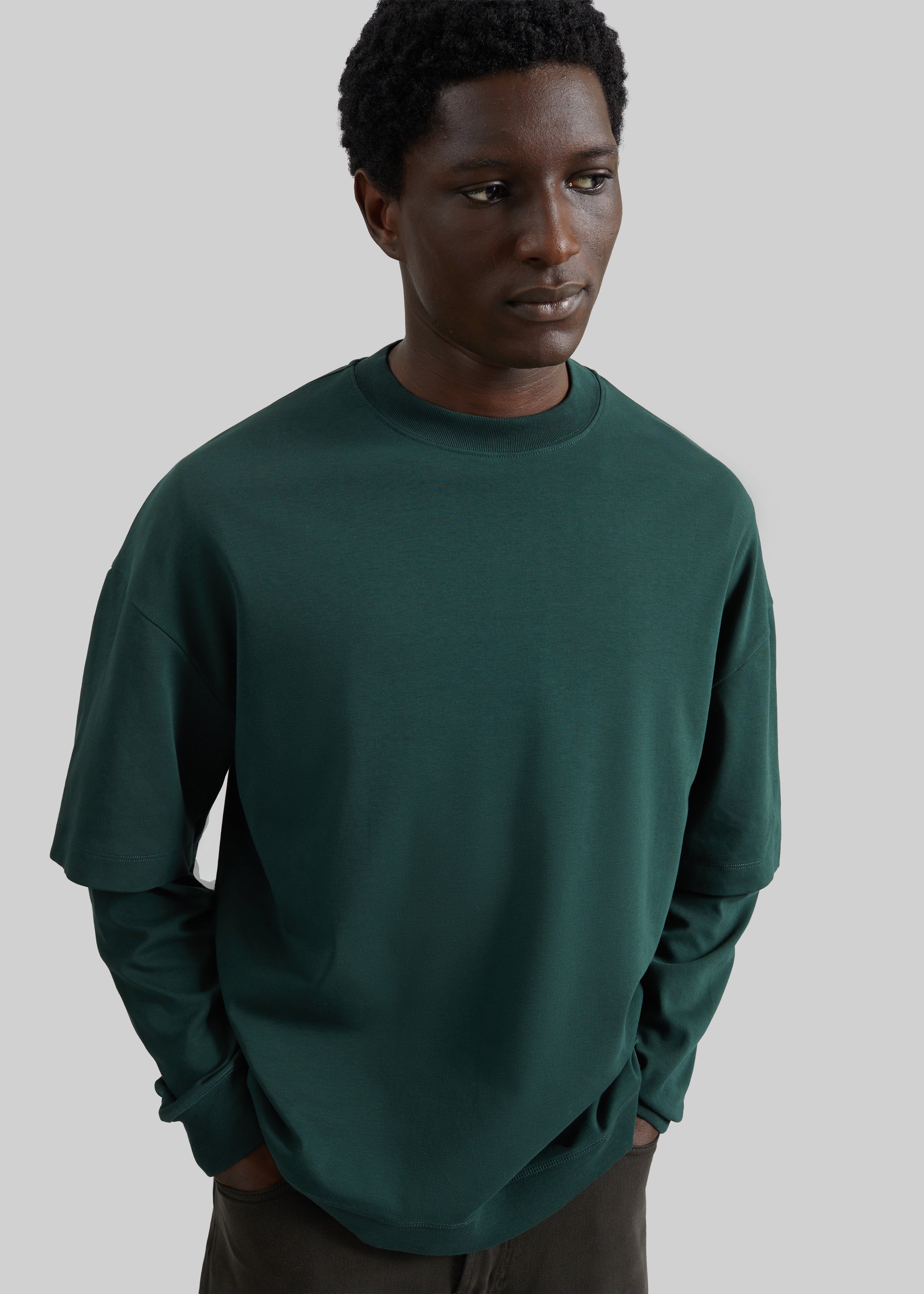 Darkpark Troy Double Sleeve Tee - Forest Green - 4