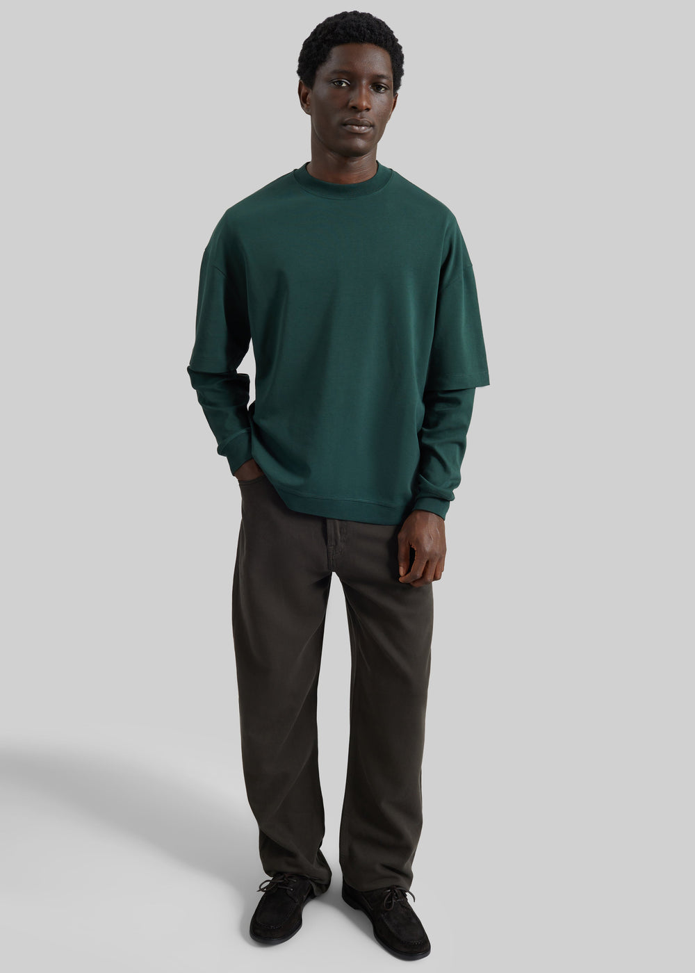 Darkpark Troy Double Sleeve Tee - Forest Green - 1