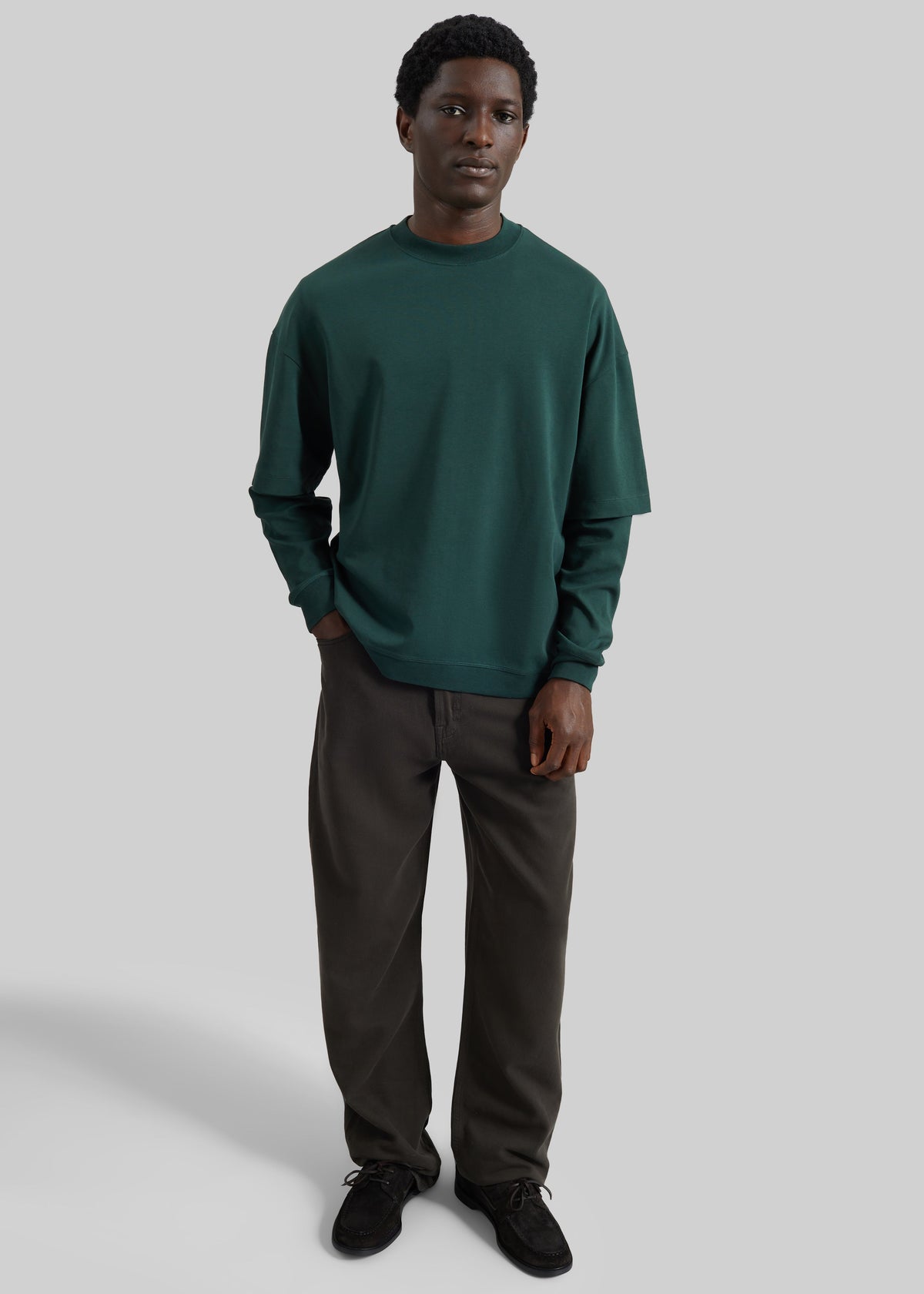 Darkpark Troy Double Sleeve Tee - Forest Green - 3