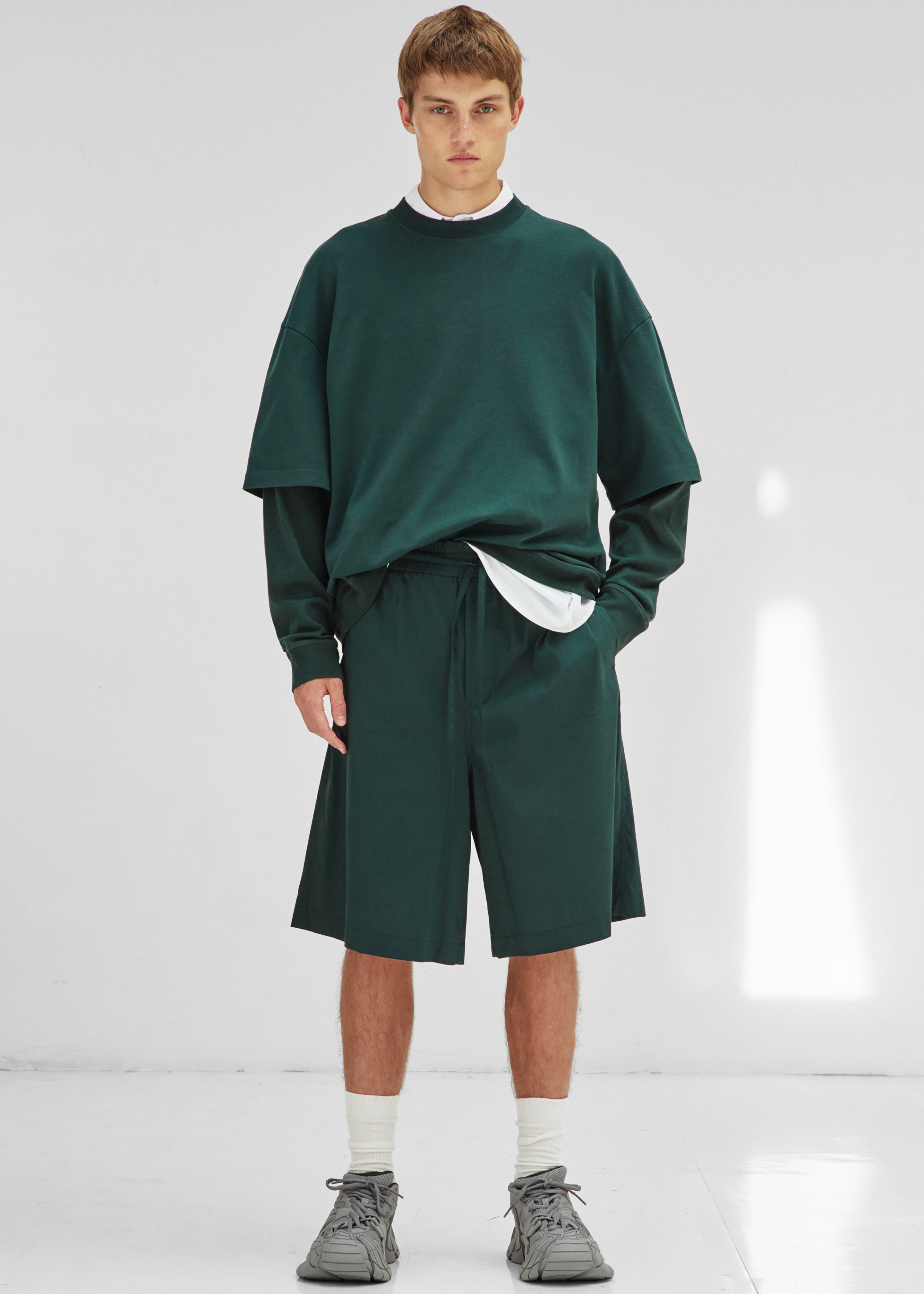 Darkpark Troy Double Sleeve Tee - Forest Green - 1