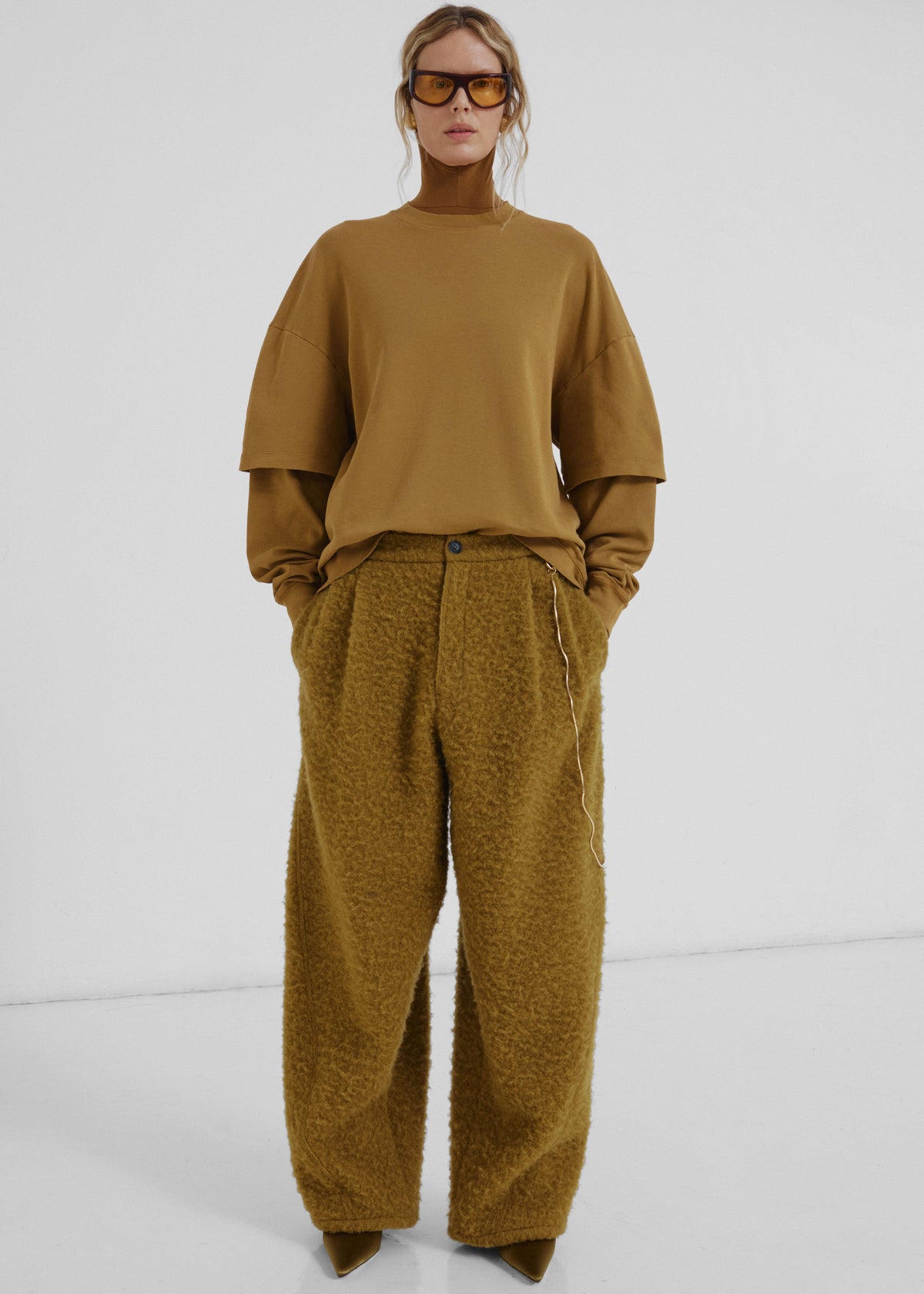 Darkpark Troy Double Sleeve Tee - Ochre - 1