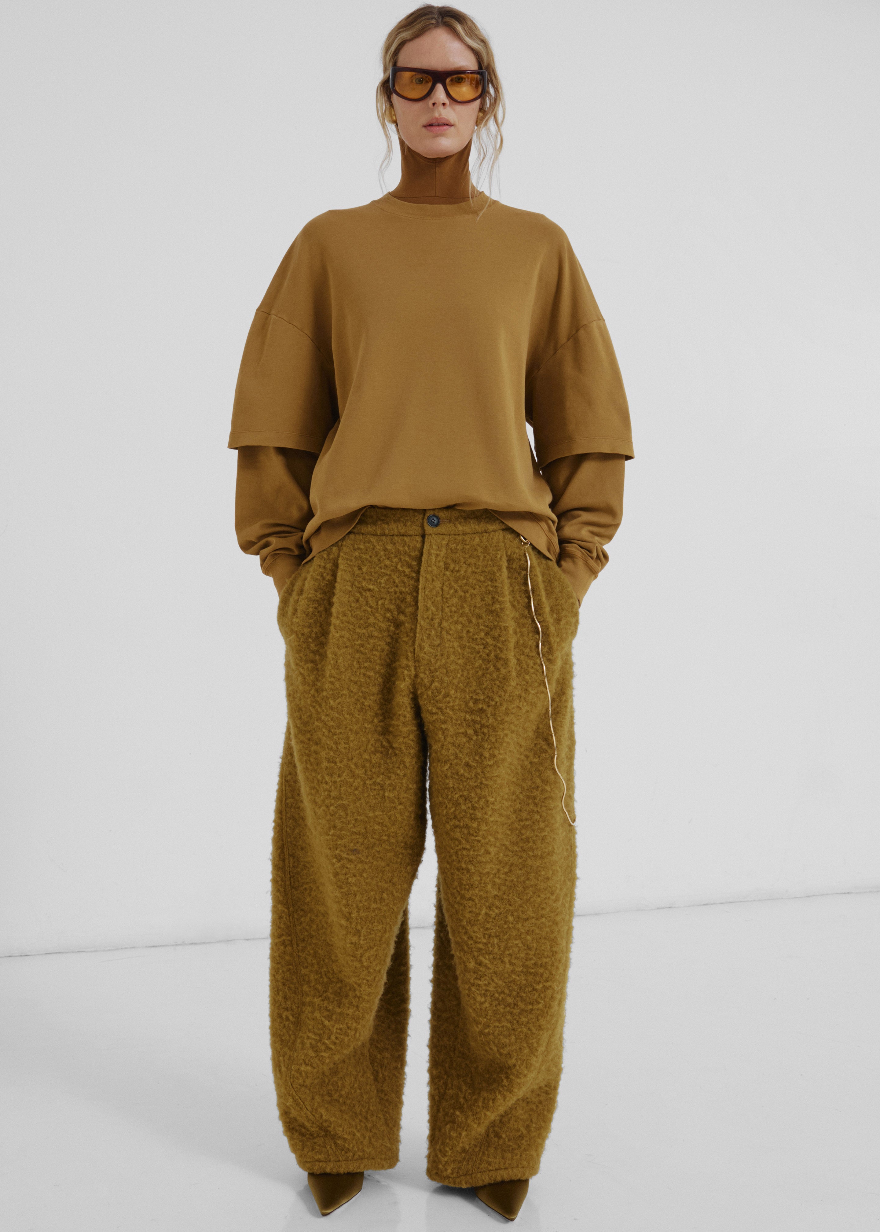 Darkpark Troy Double Sleeve Tee - Ochre - 1