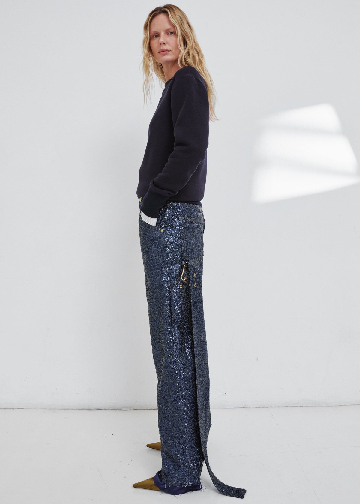 Darkpark You'll Never Take Me Off Cashmere Sweatshirt - Blue Navy - 3