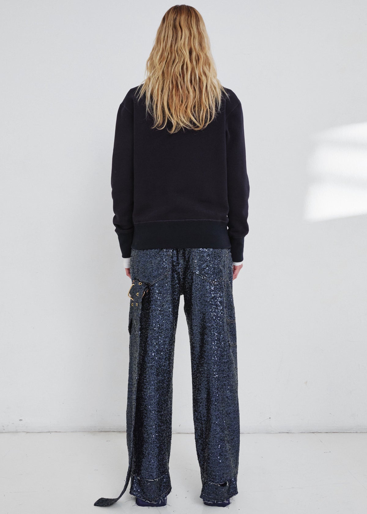Darkpark You'll Never Take Me Off Cashmere Sweatshirt - Blue Navy - 5