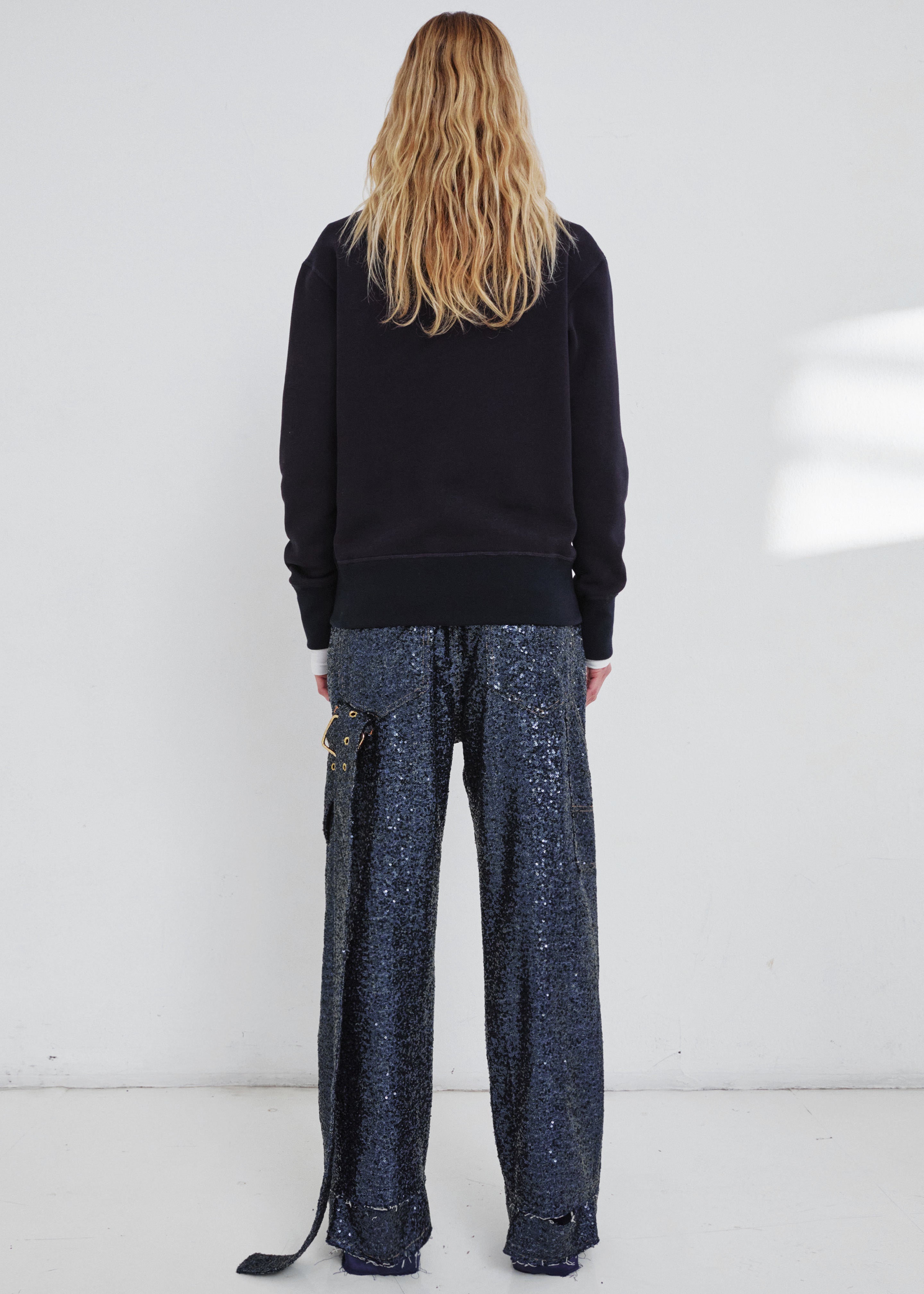Darkpark You'll Never Take Me Off Cashmere Sweatshirt - Blue Navy - 5