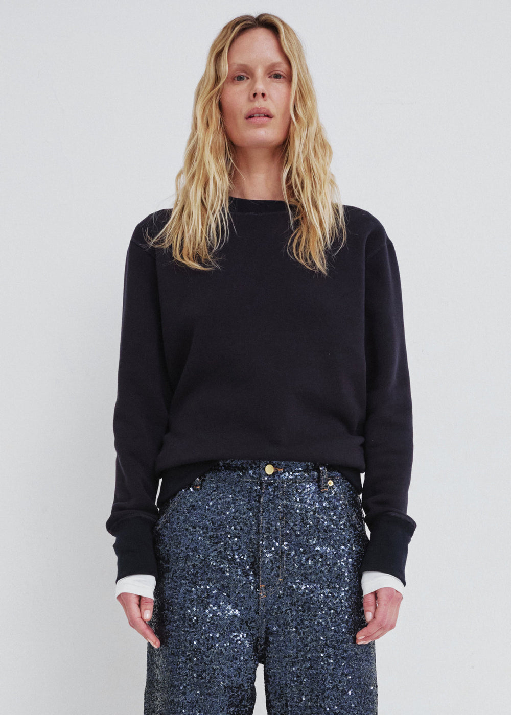 Darkpark You'll Never Take Me Off Cashmere Sweatshirt - Blue Navy