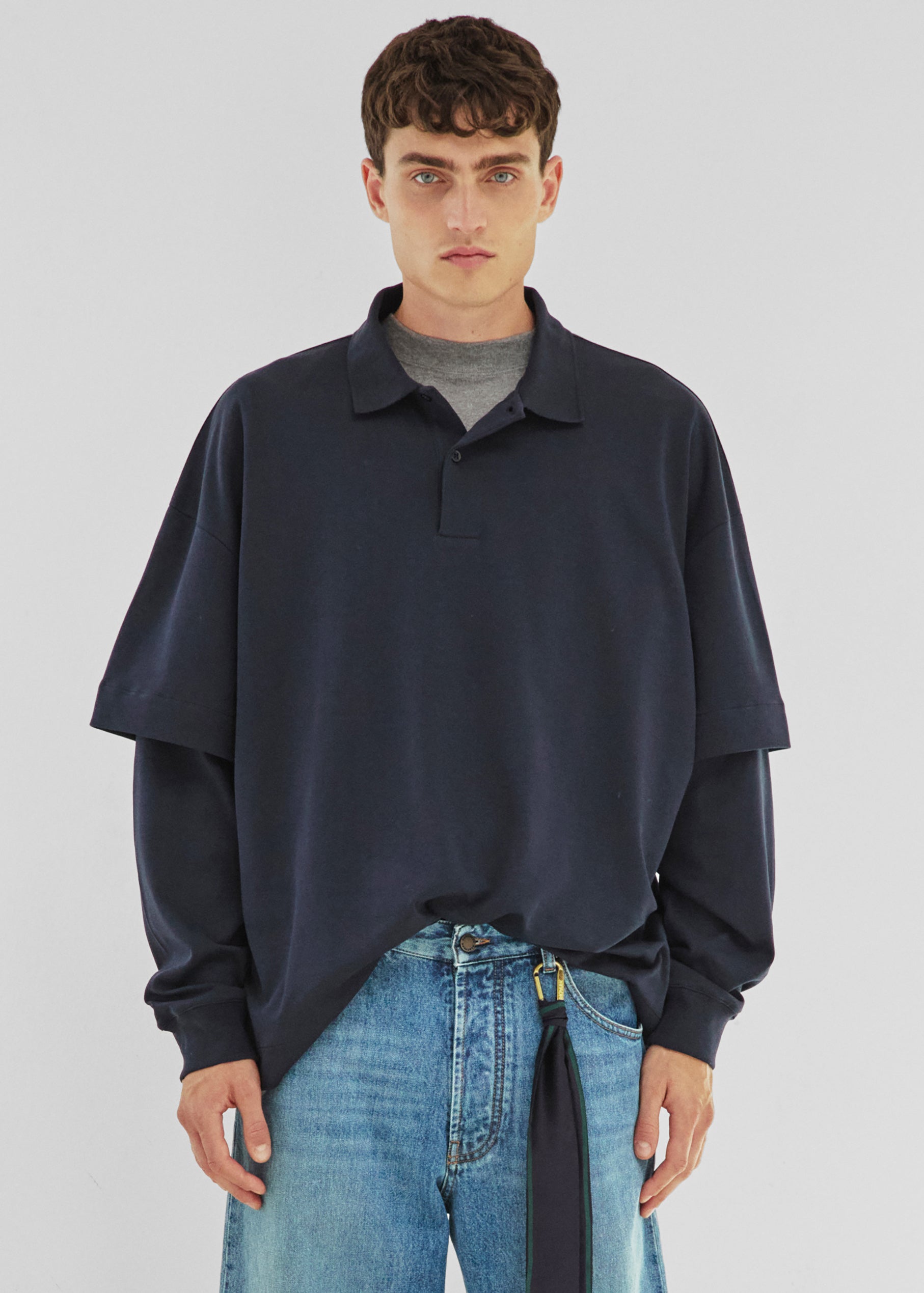 Darkpark Zack Double Sleeve Polo - Blue Navy - 2