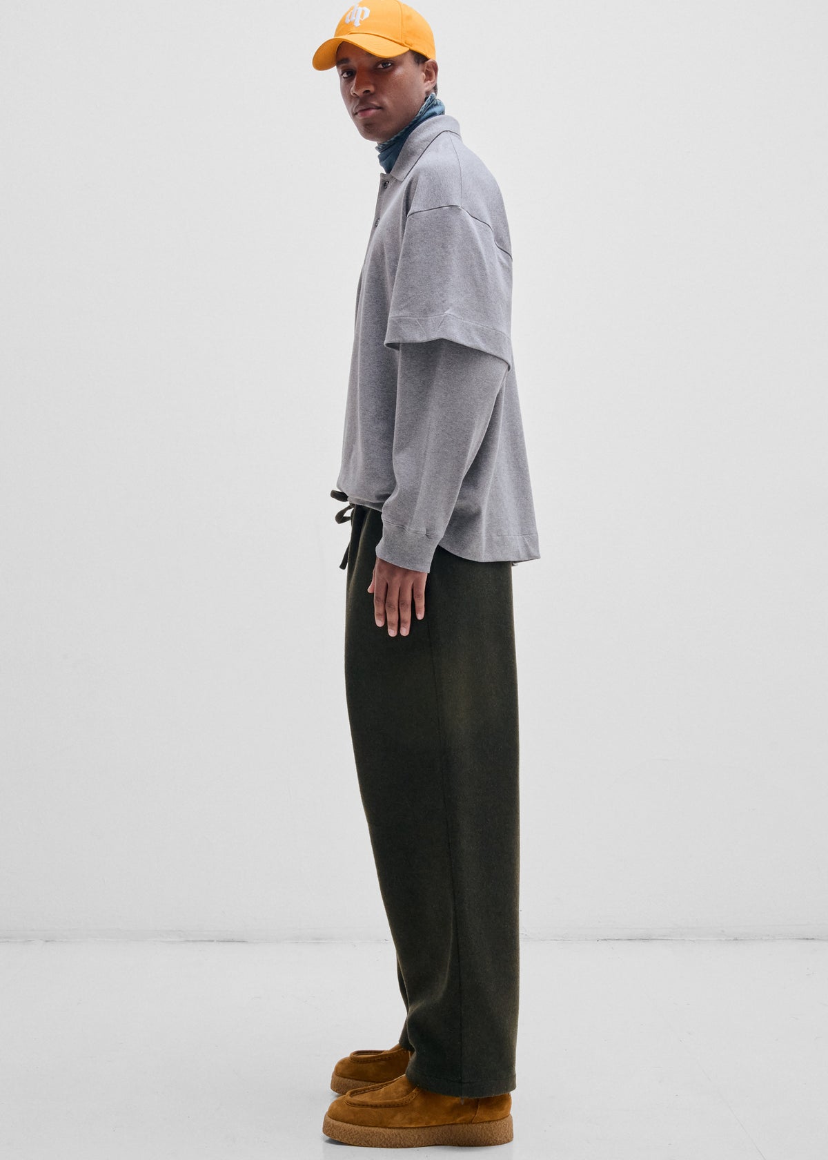 Darkpark Zack Double Sleeve Polo - Dark Grey Melange