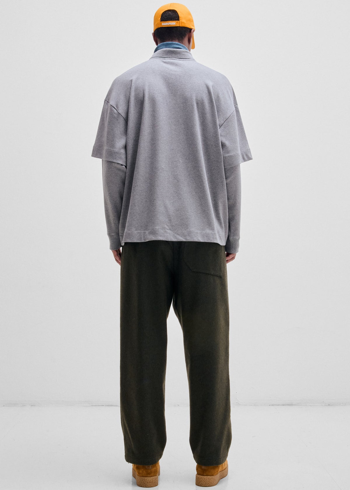Darkpark Zack Double Sleeve Polo - Dark Grey Melange