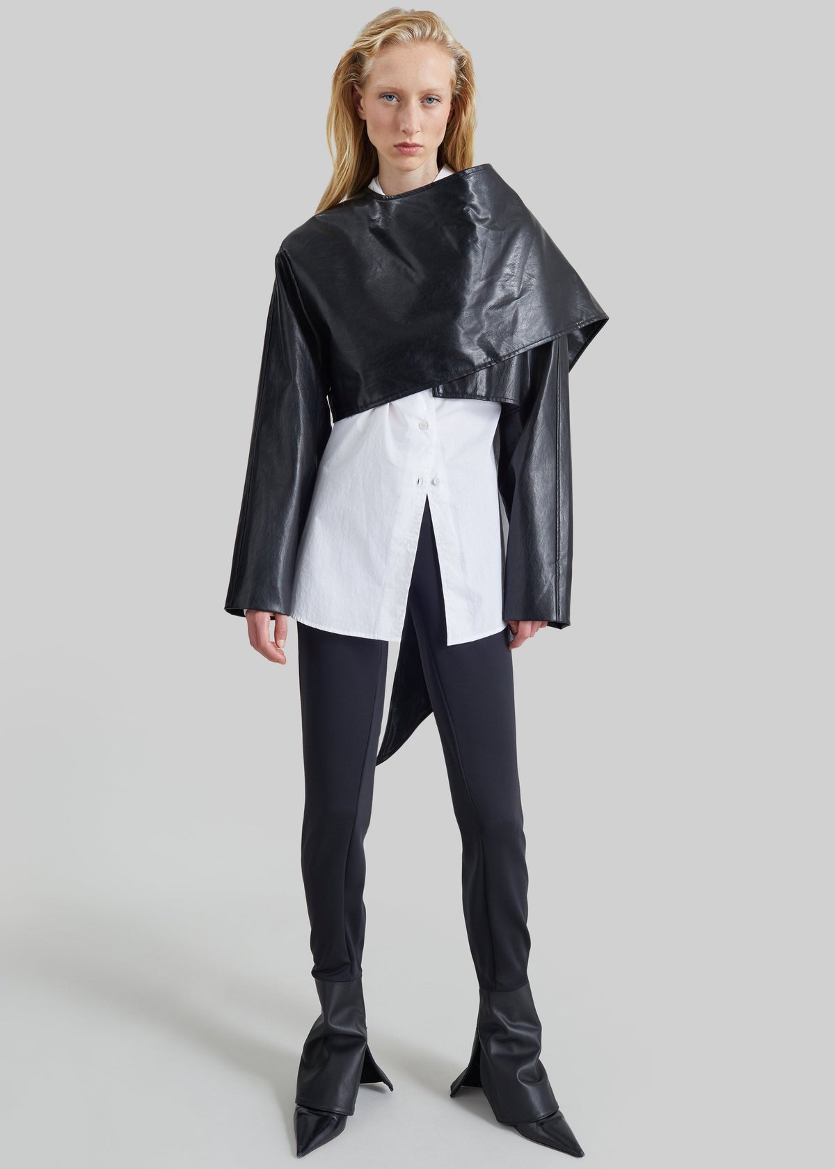 Darkpark Zoe Leather Cuff Leggings - Black