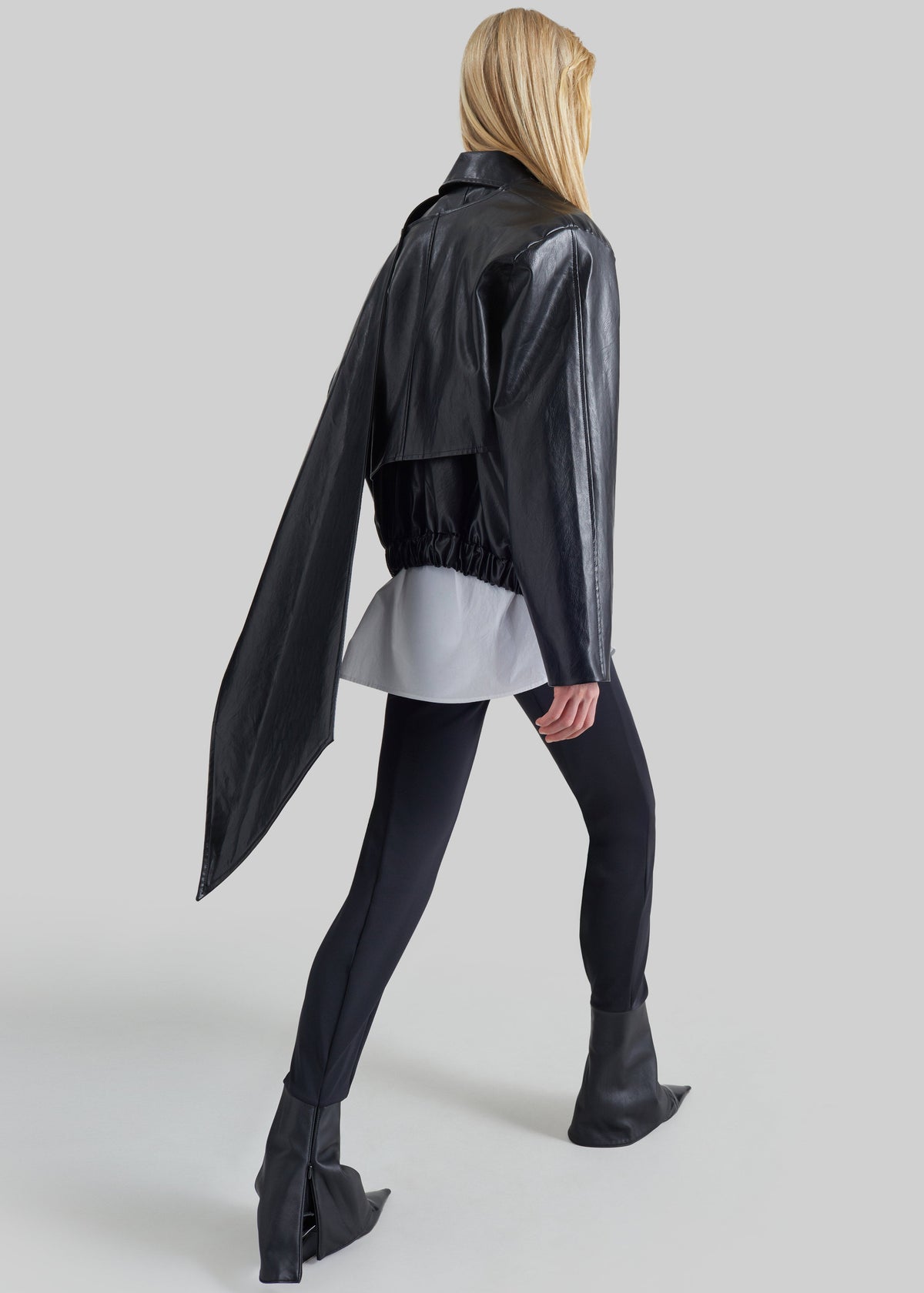 Darkpark Zoe Leather Cuff Leggings - Black