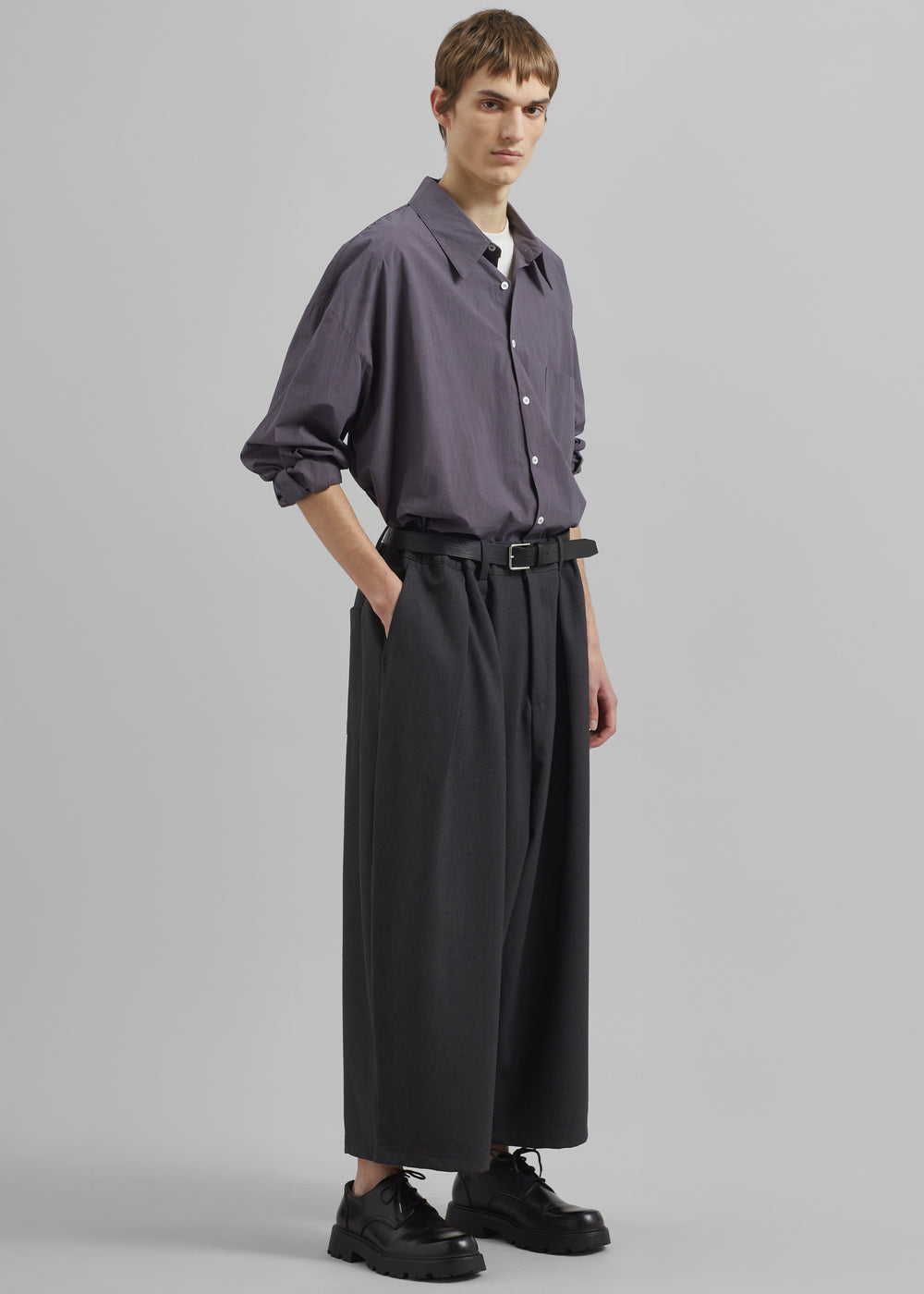 Darren Oversized Shirt - Charcoal - 1