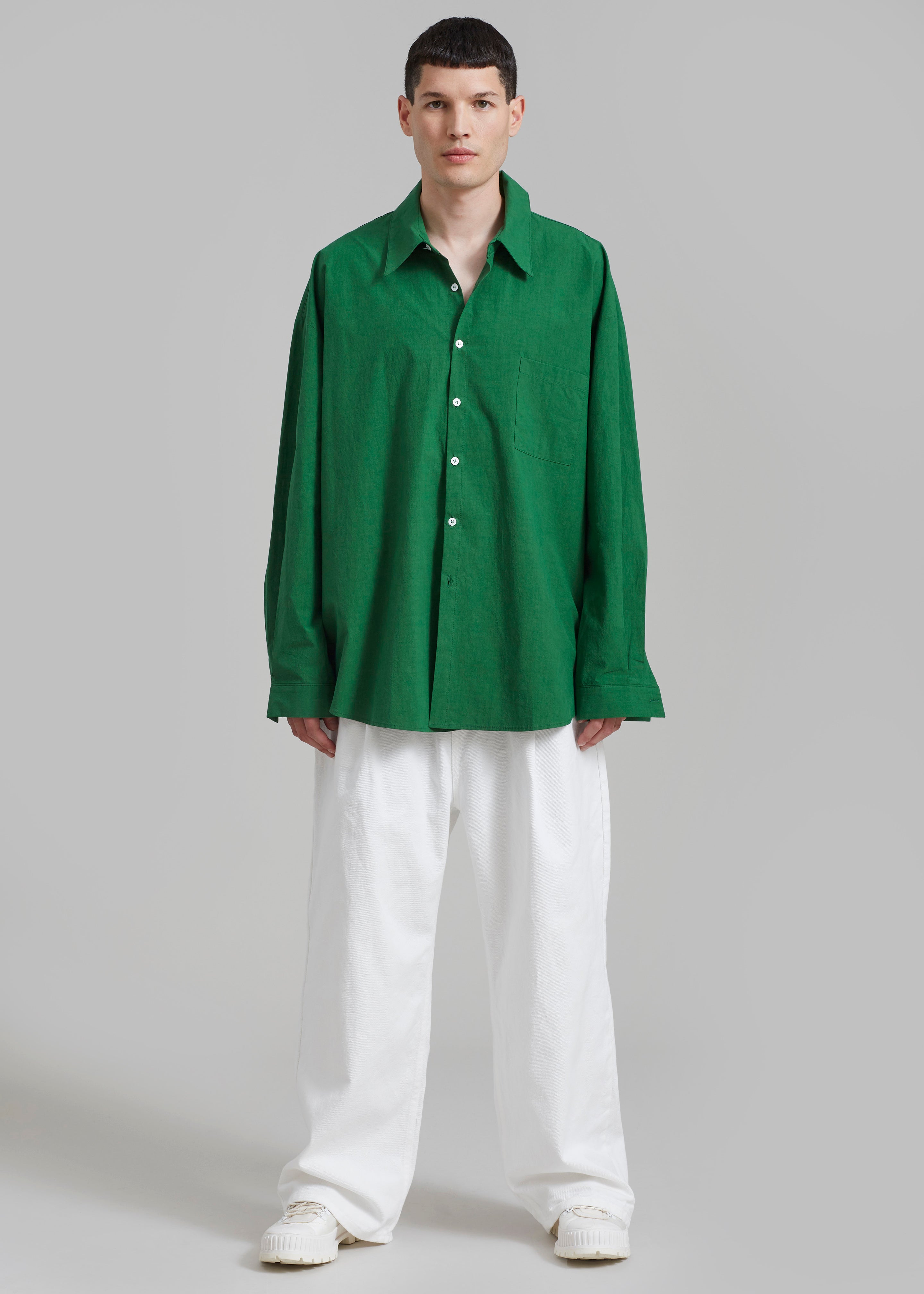Darren Oversized Shirt - Green - 5