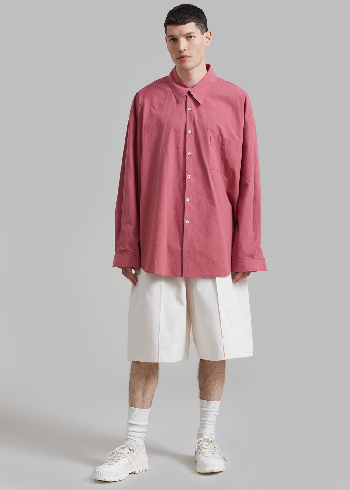 Darren Oversized Shirt - Red - 2
