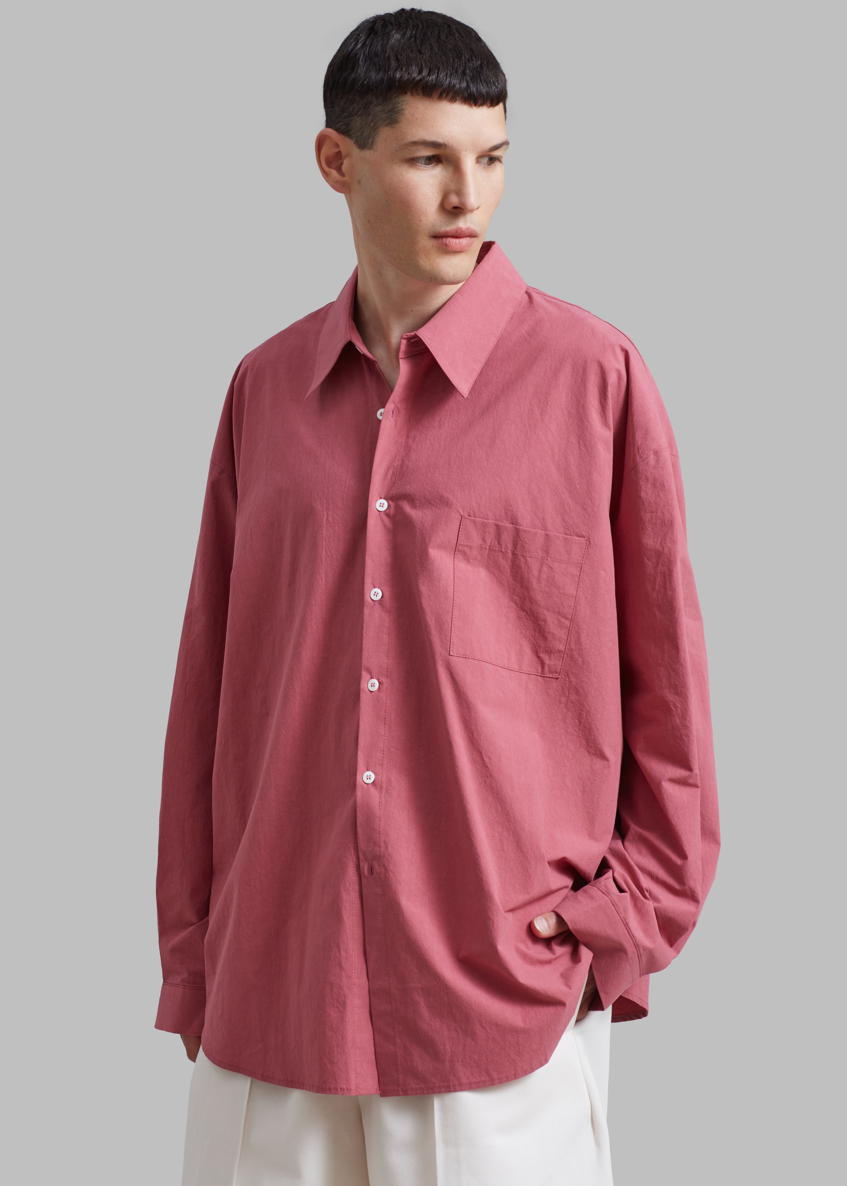Darren Oversized Shirt - Red - 3