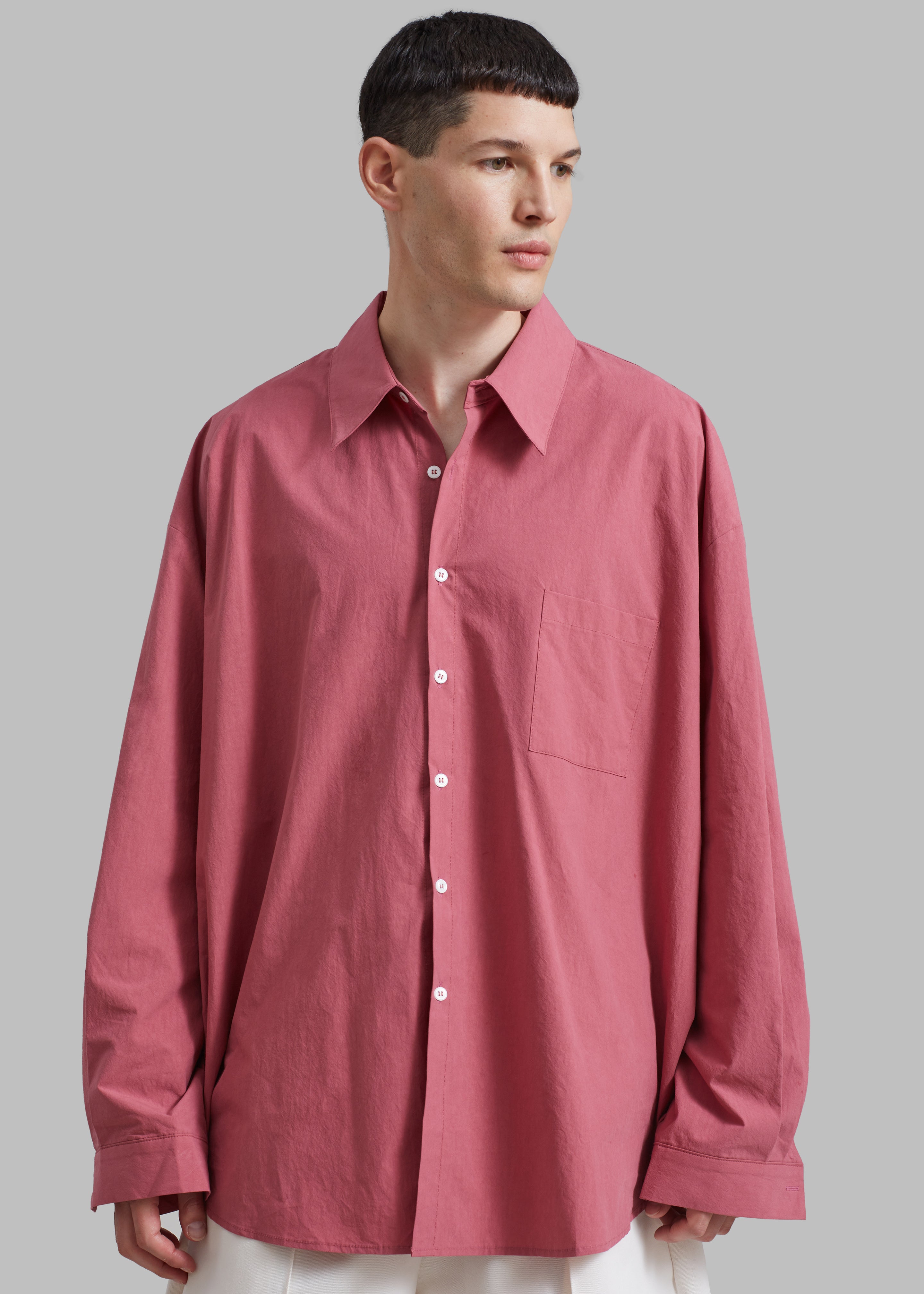 Darren Oversized Shirt - Red - 4