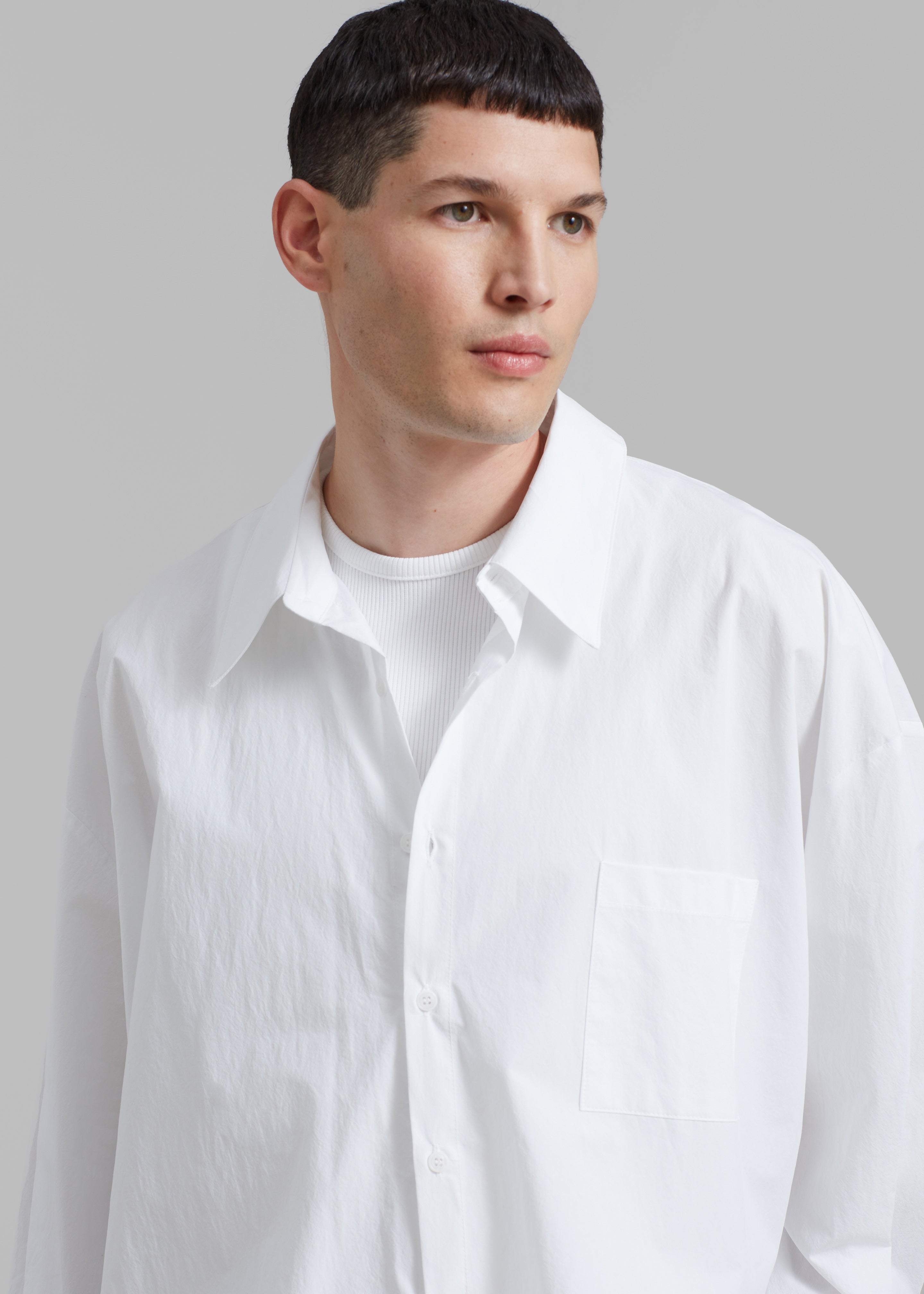 Darren Oversized Shirt - White - 3