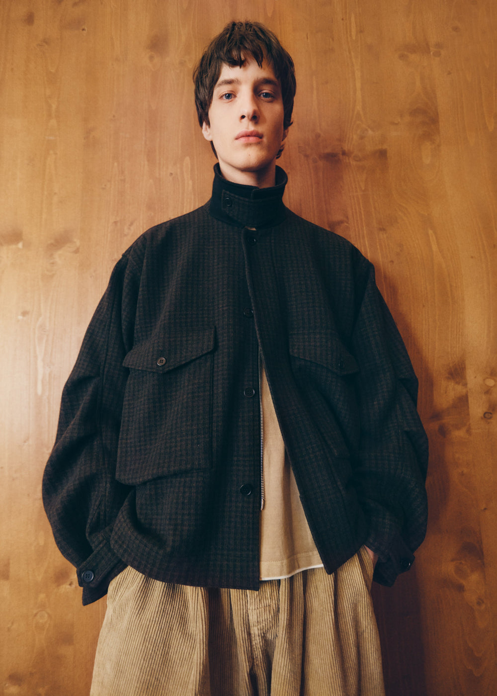 Dashiell Boxy Jacket - Black/Brown