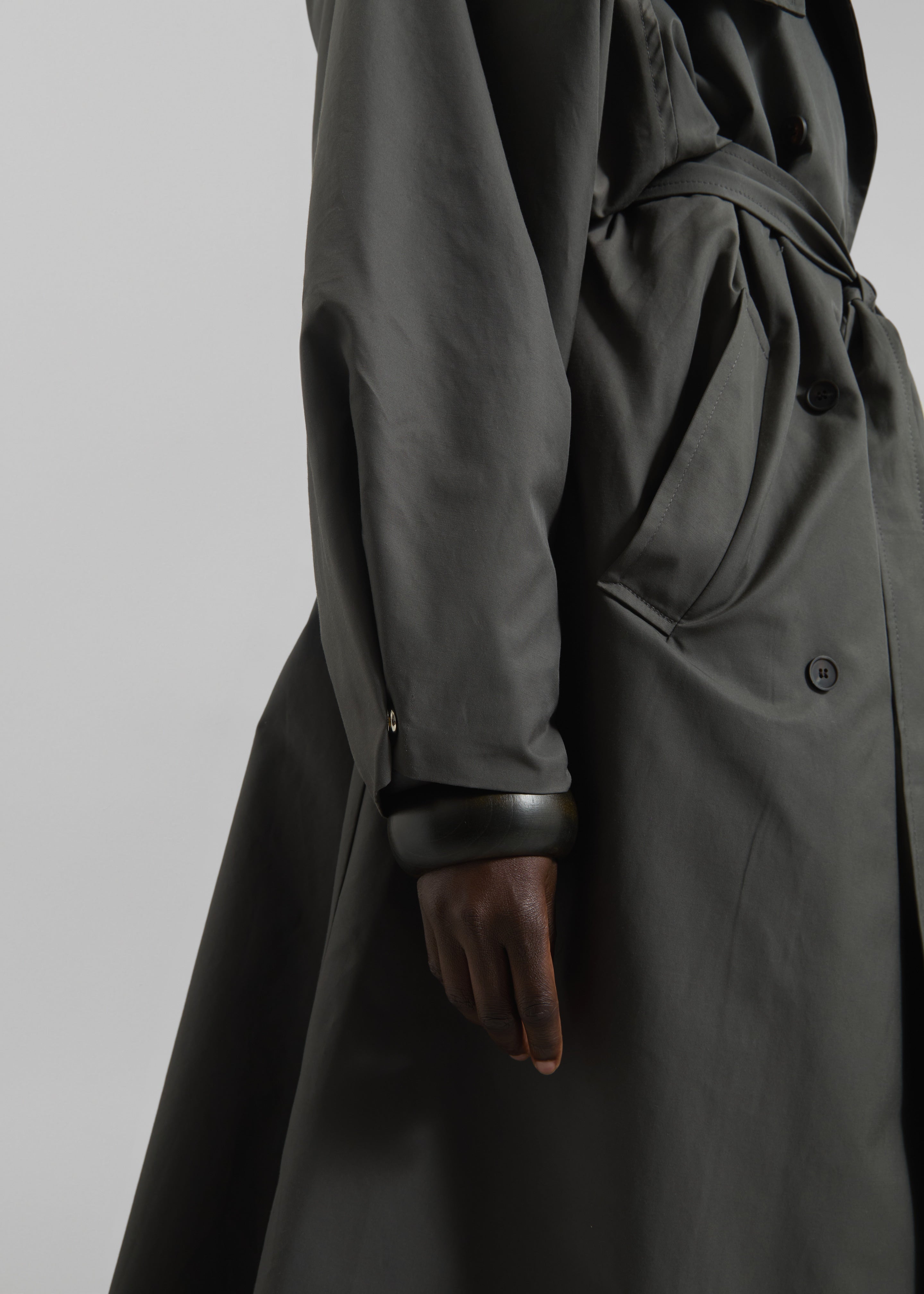 Davos Trench Coat - Charcoal - 8