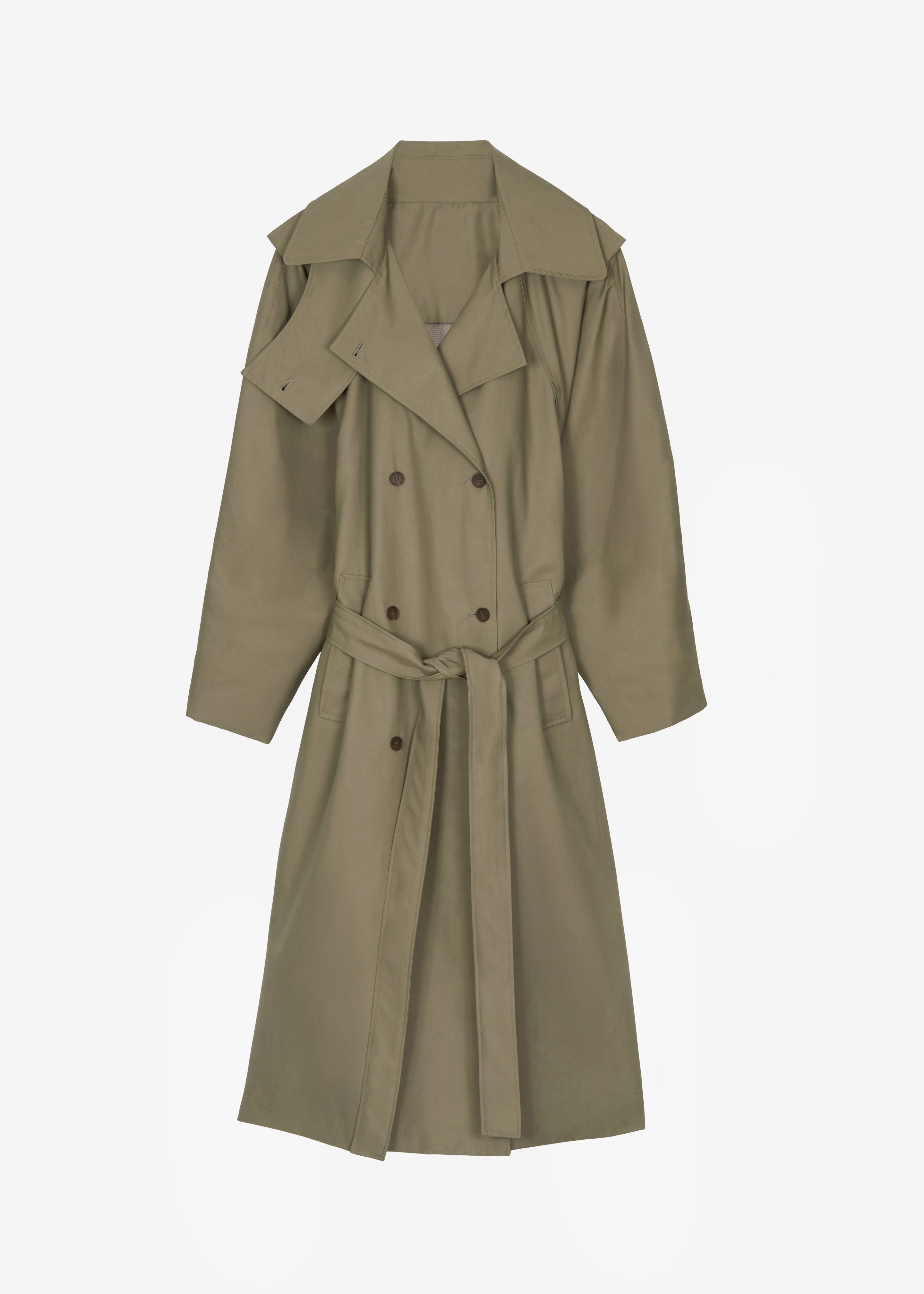 Davos Trench Coat - Pale Olive - 8