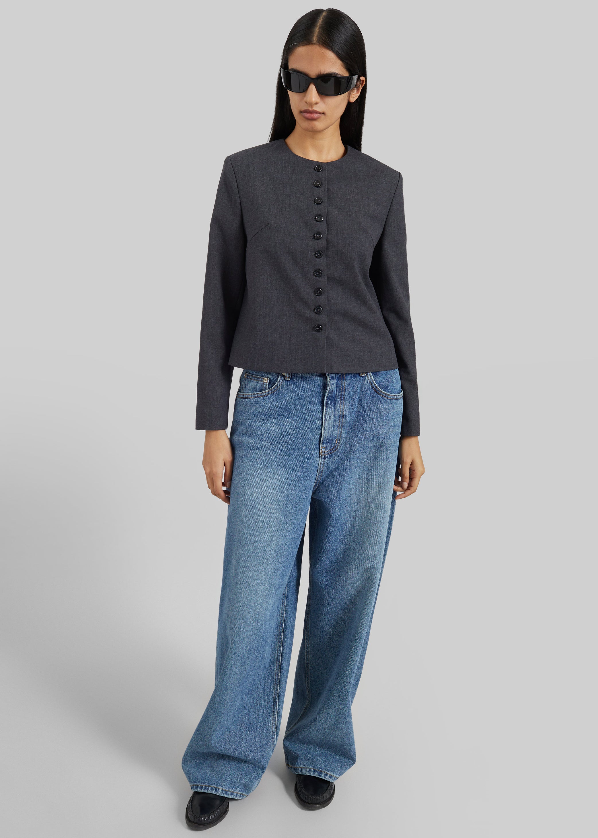 Shop the look image for Dawson Wide Leg Jeans - Medium Wash