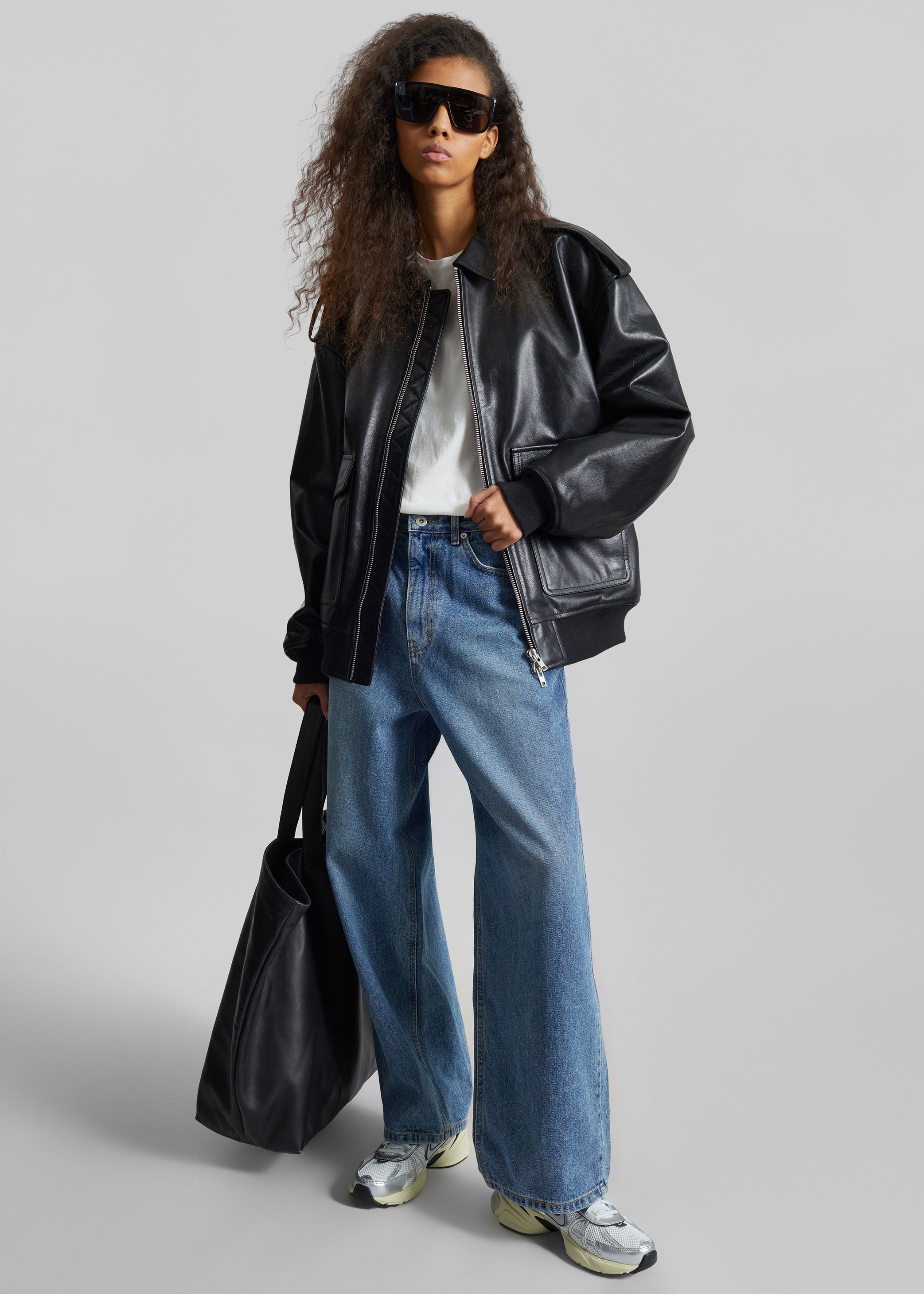 Shop the look image for Dawson Wide Leg Jeans - Medium Wash