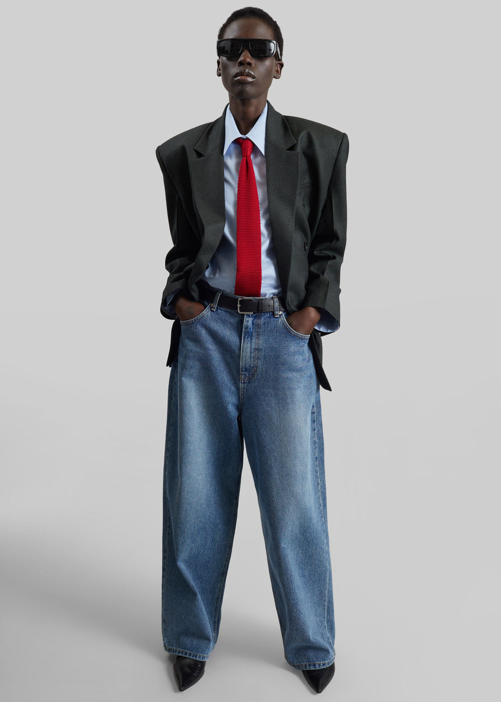 Dawson Wide Leg Jeans - Medium Wash - 1