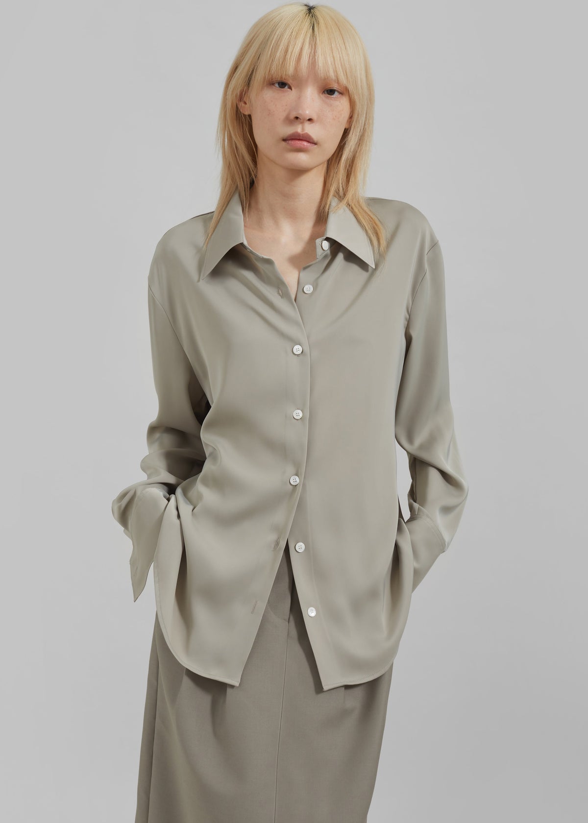 Daylin Button Up Shirt - Khaki - 2