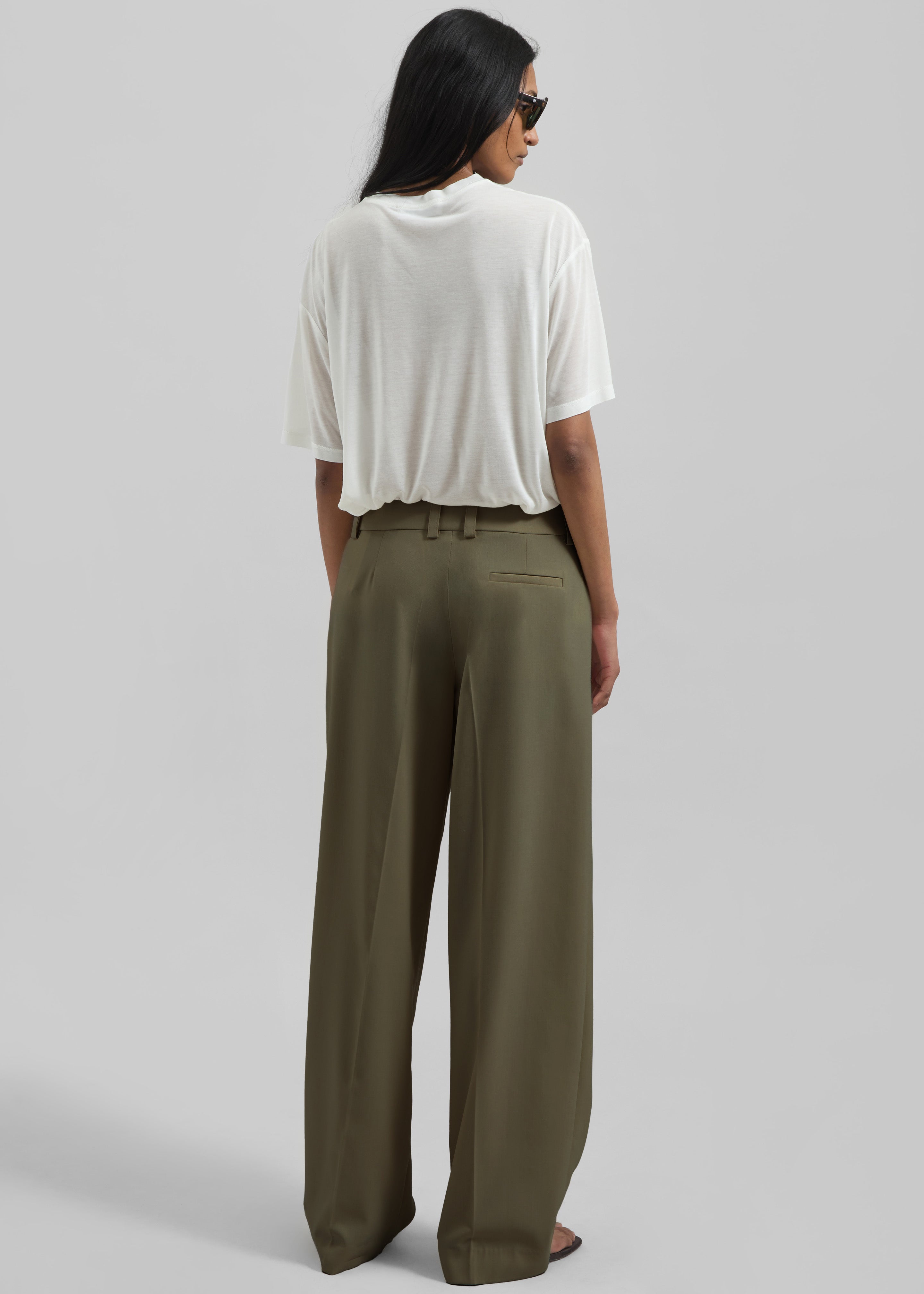 Daytona Pleated Trousers - Khaki - 5