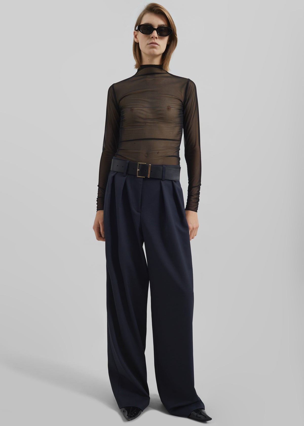 Daytona Pleated Trousers - Navy - 3