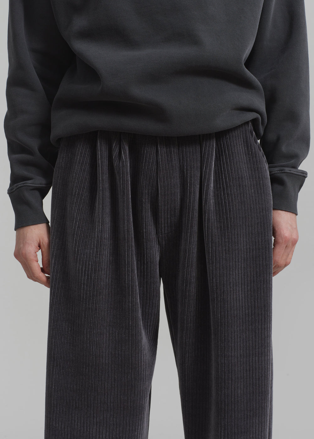 Declan Corduroy Pants - Charcoal - 1