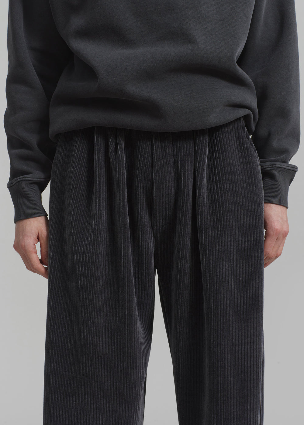 Declan Corduroy Pants - Charcoal - 1