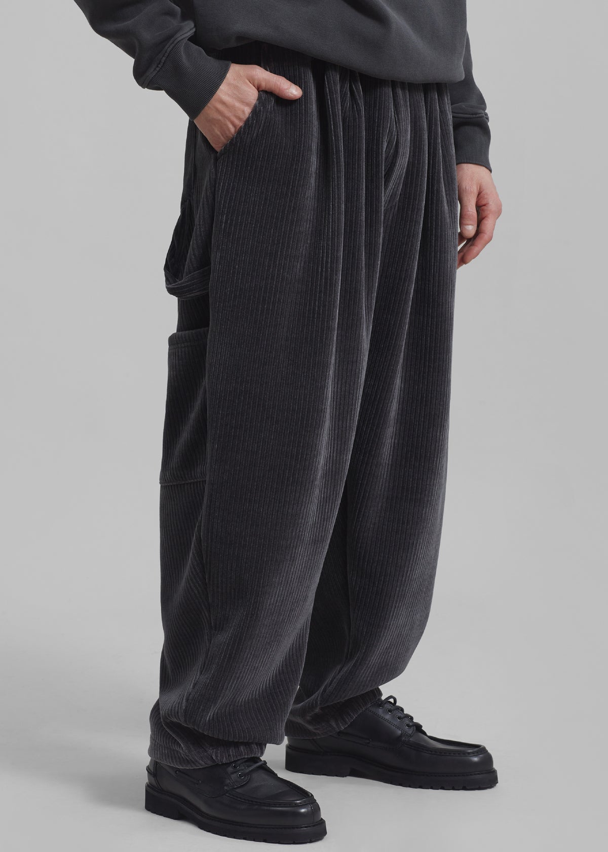 Declan Corduroy Pants - Charcoal - 1