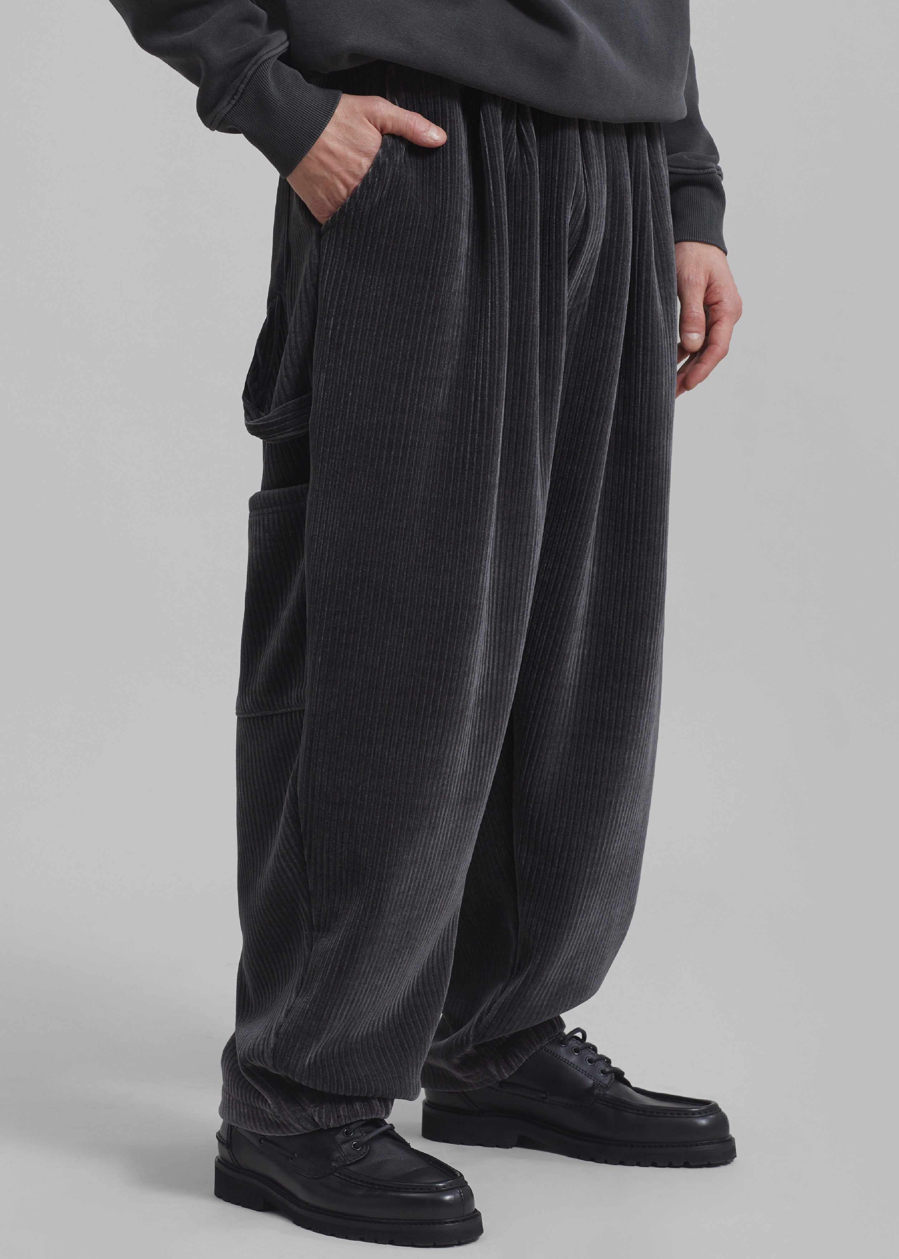 Declan Corduroy Pants - Charcoal - 1
