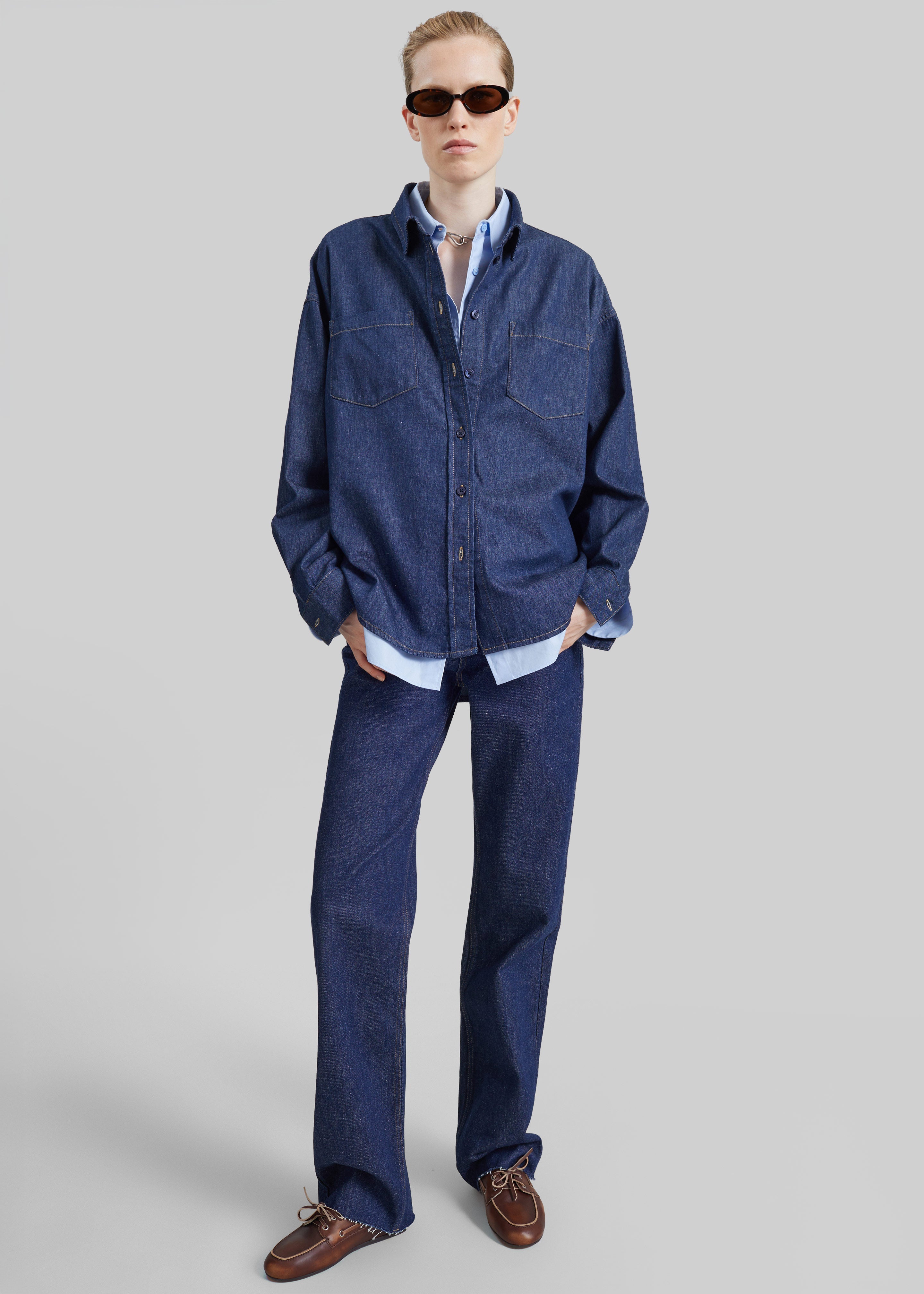 Deira Denim Shirt - Dark Wash - 8