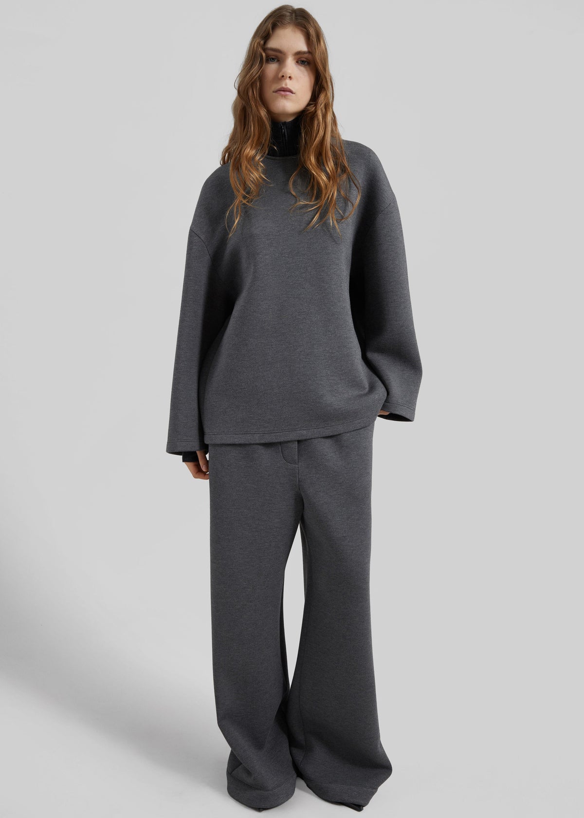 Mirca Neoprene Elastic Pants - Dark Grey - 3