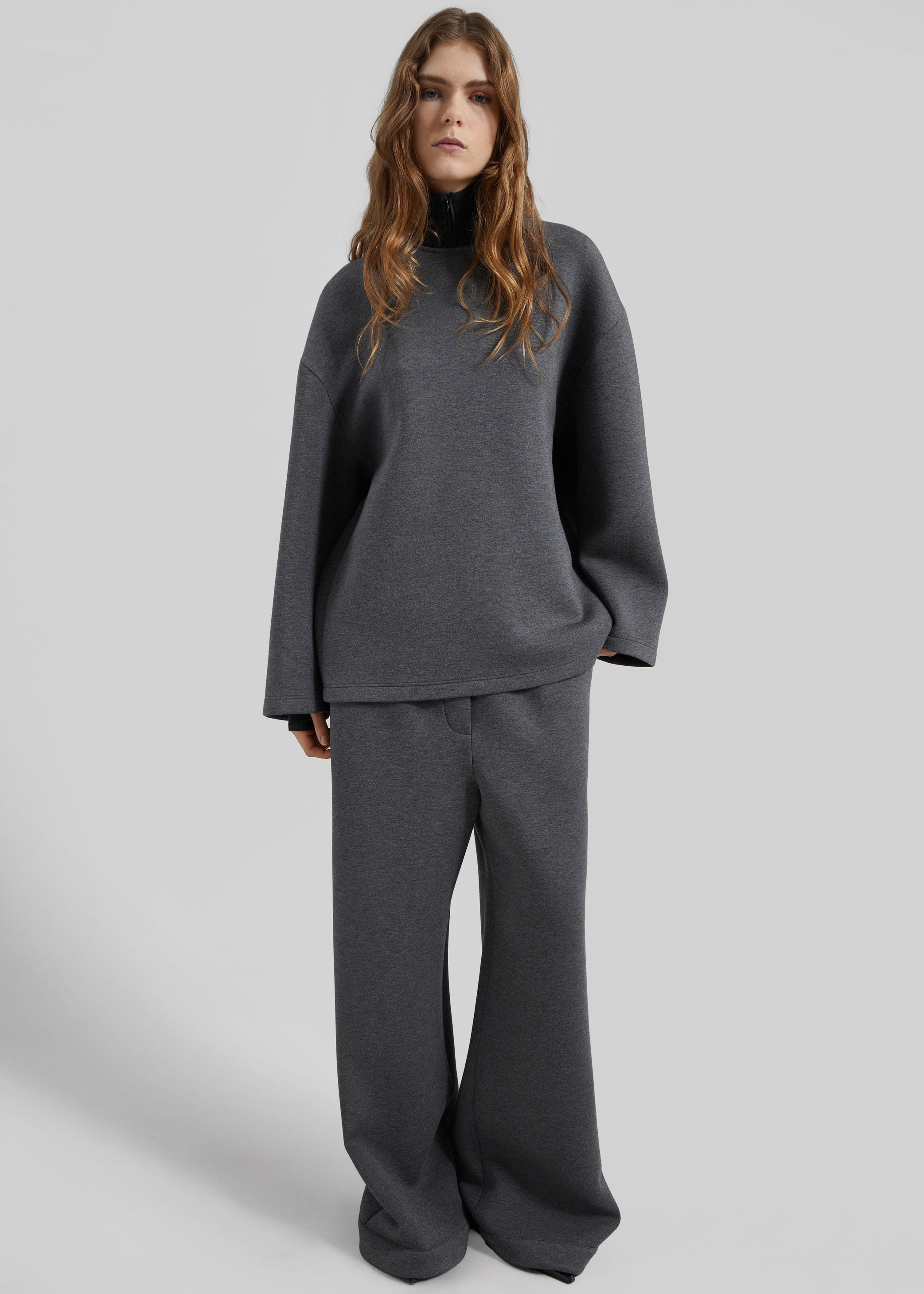 Shop the look image for Mirca Neoprene Elastic Pants - Dark Grey