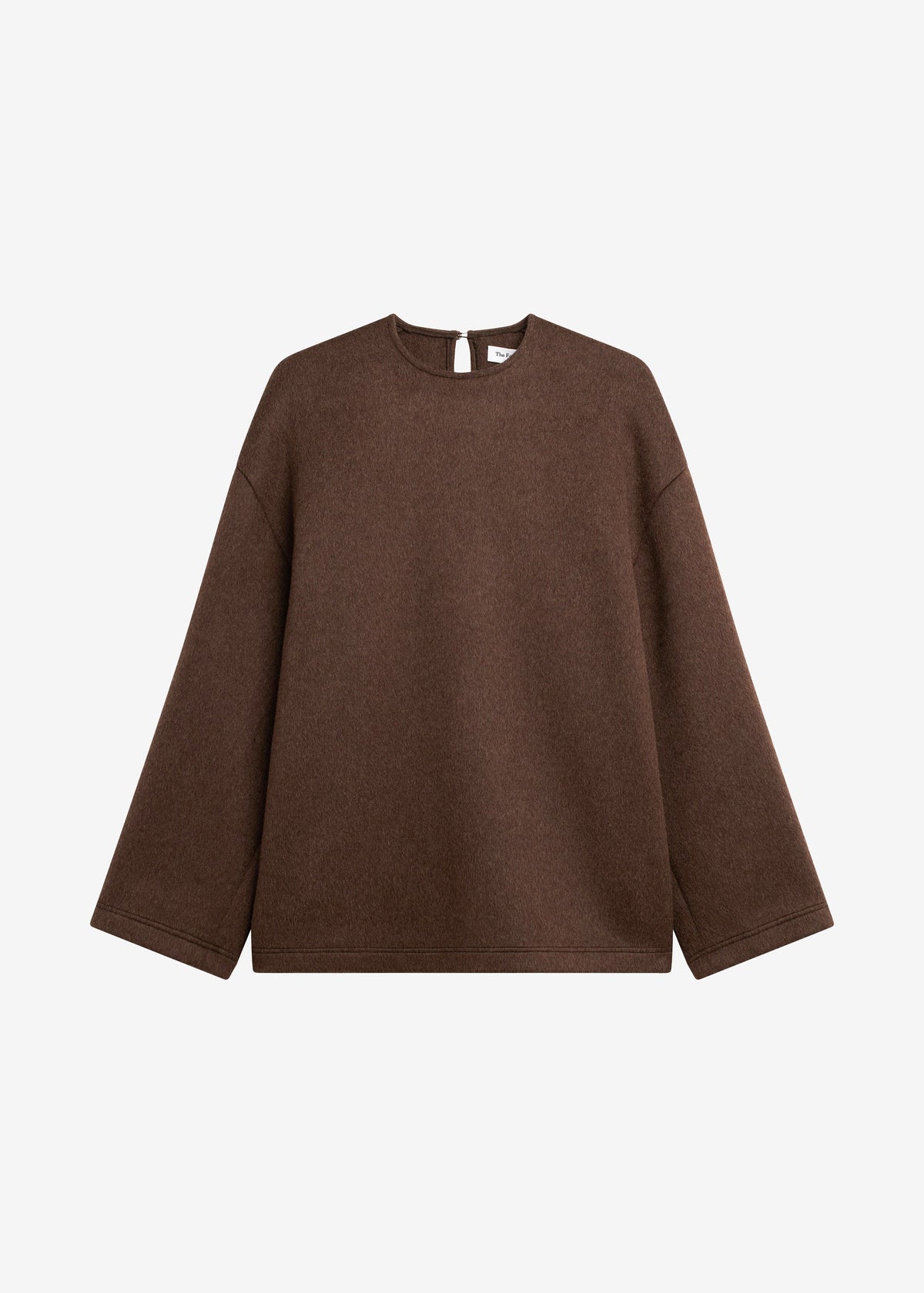 Delancey Long Sleeve Wool Top - Brown Melange - 5