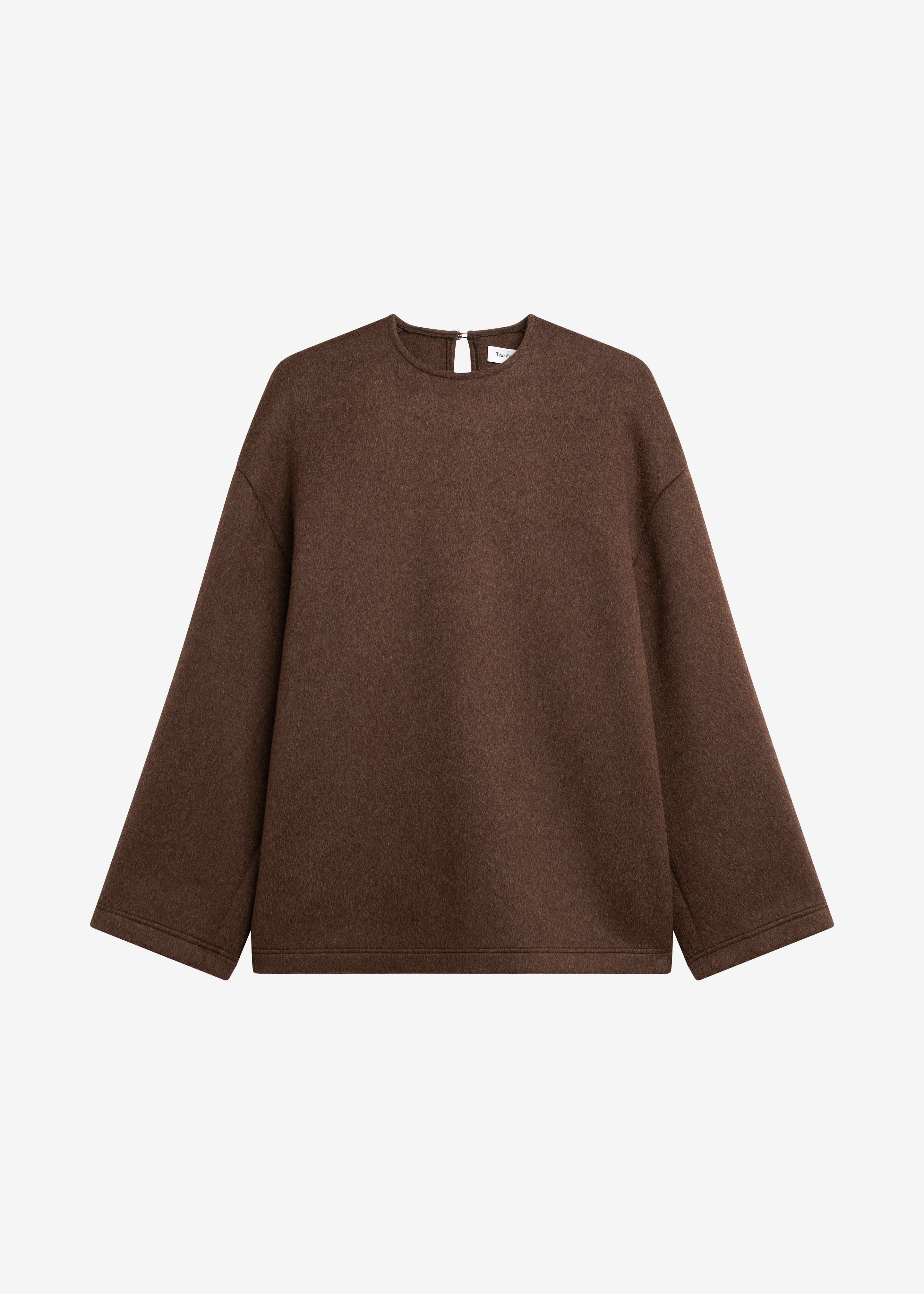 Delancey Long Sleeve Wool Top - Brown Melange - 5