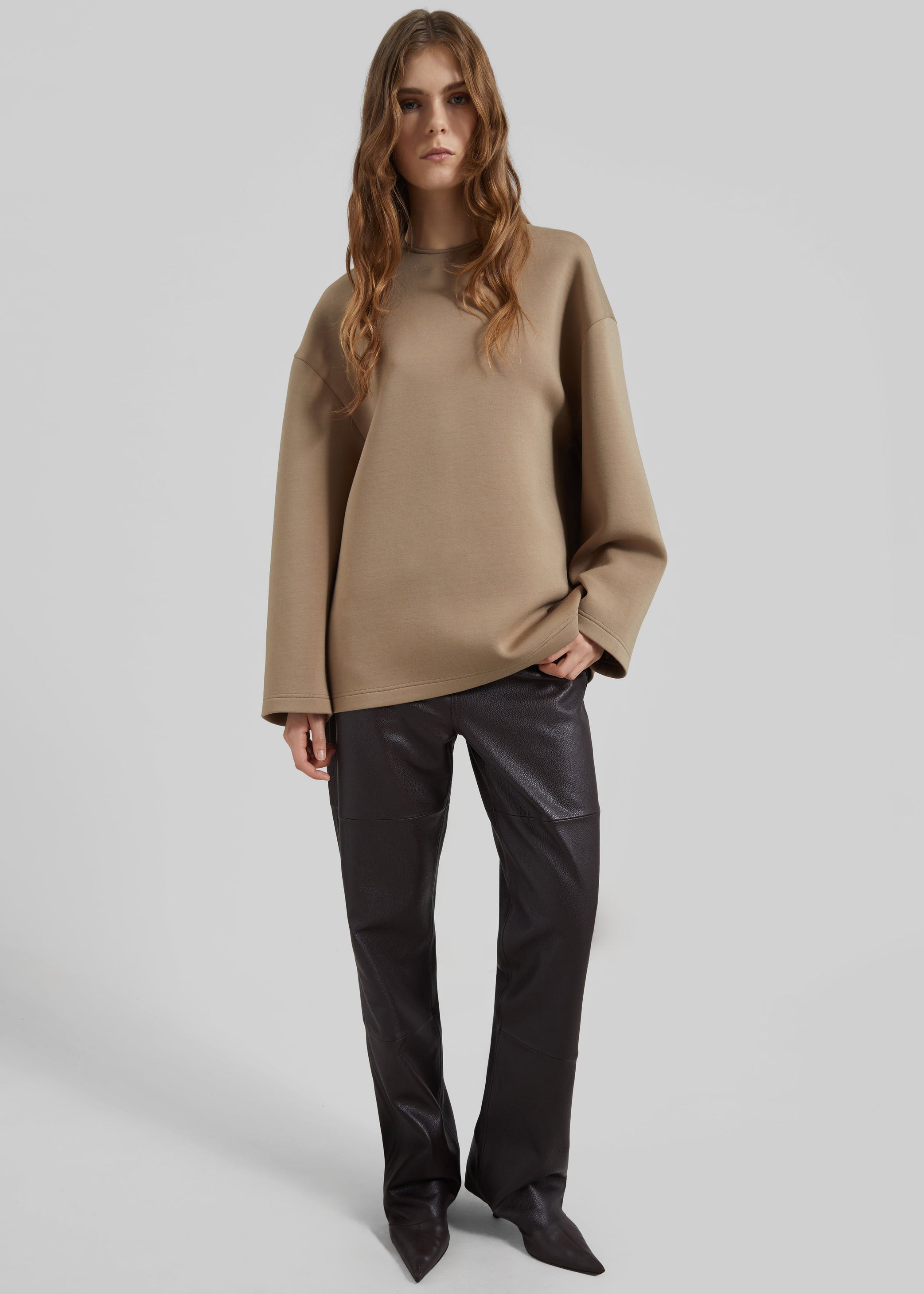 Shop the look image for Delancey Long Sleeve Neoprene Top - Camel