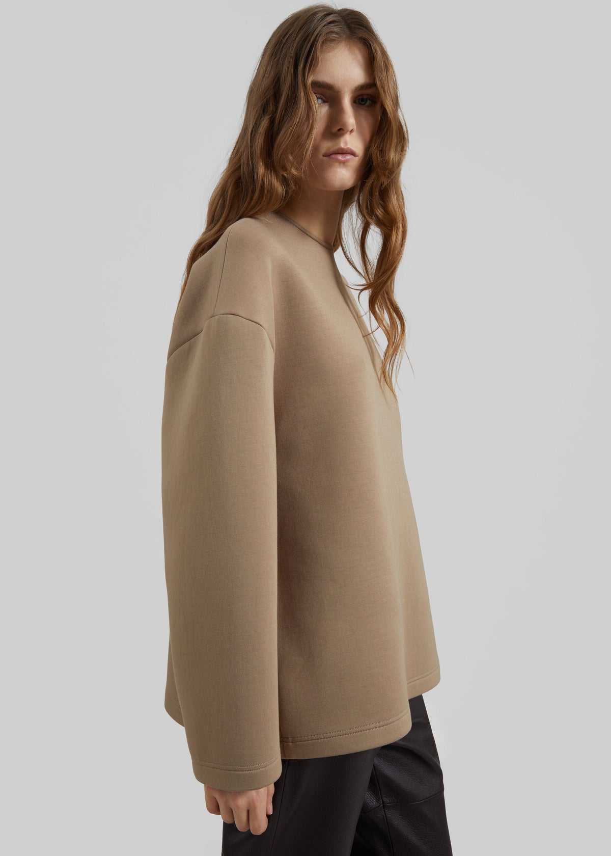 Delancey Long Sleeve Neoprene Top - Camel - 3