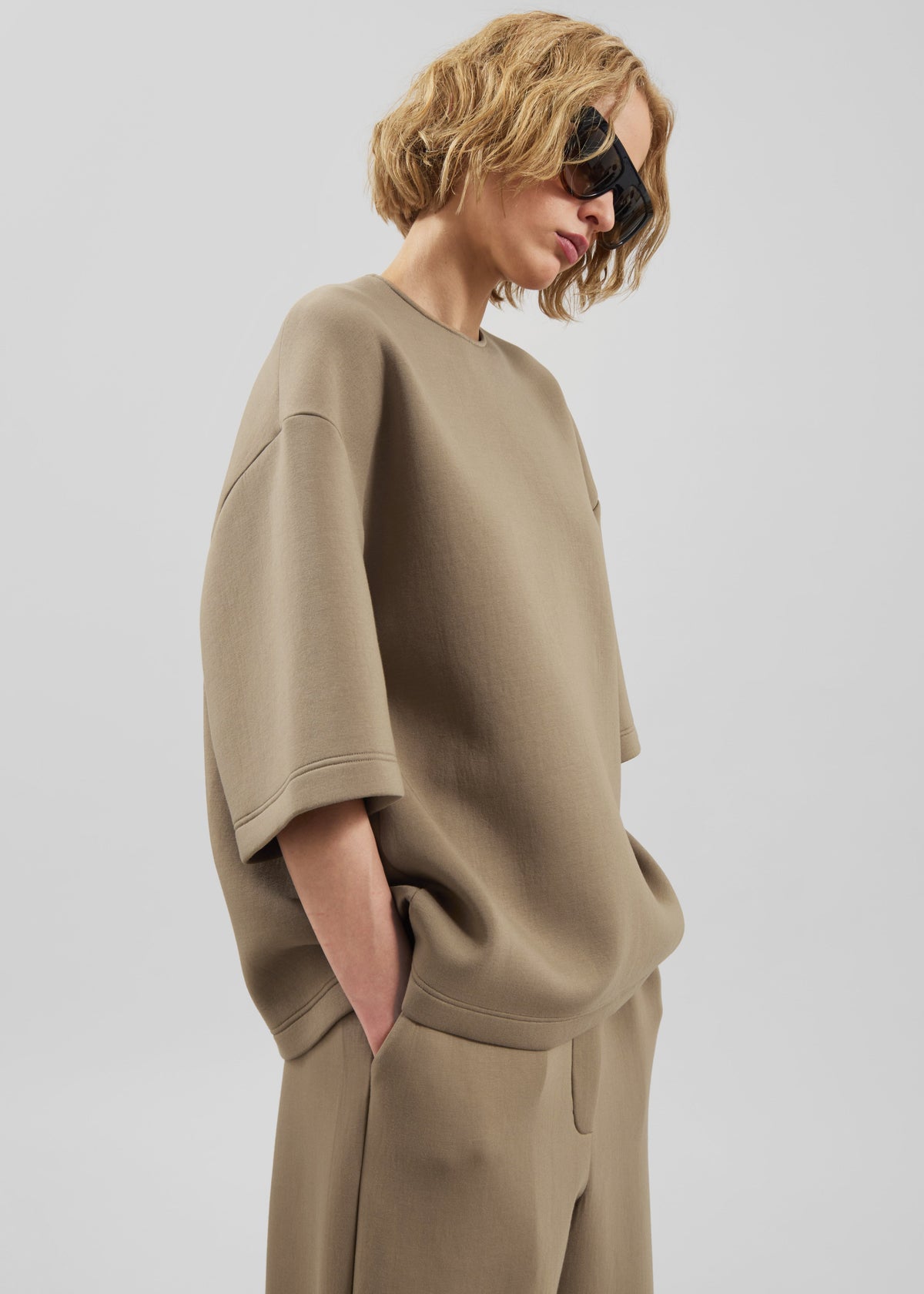 Delancey Neoprene Tee - Camel - 5