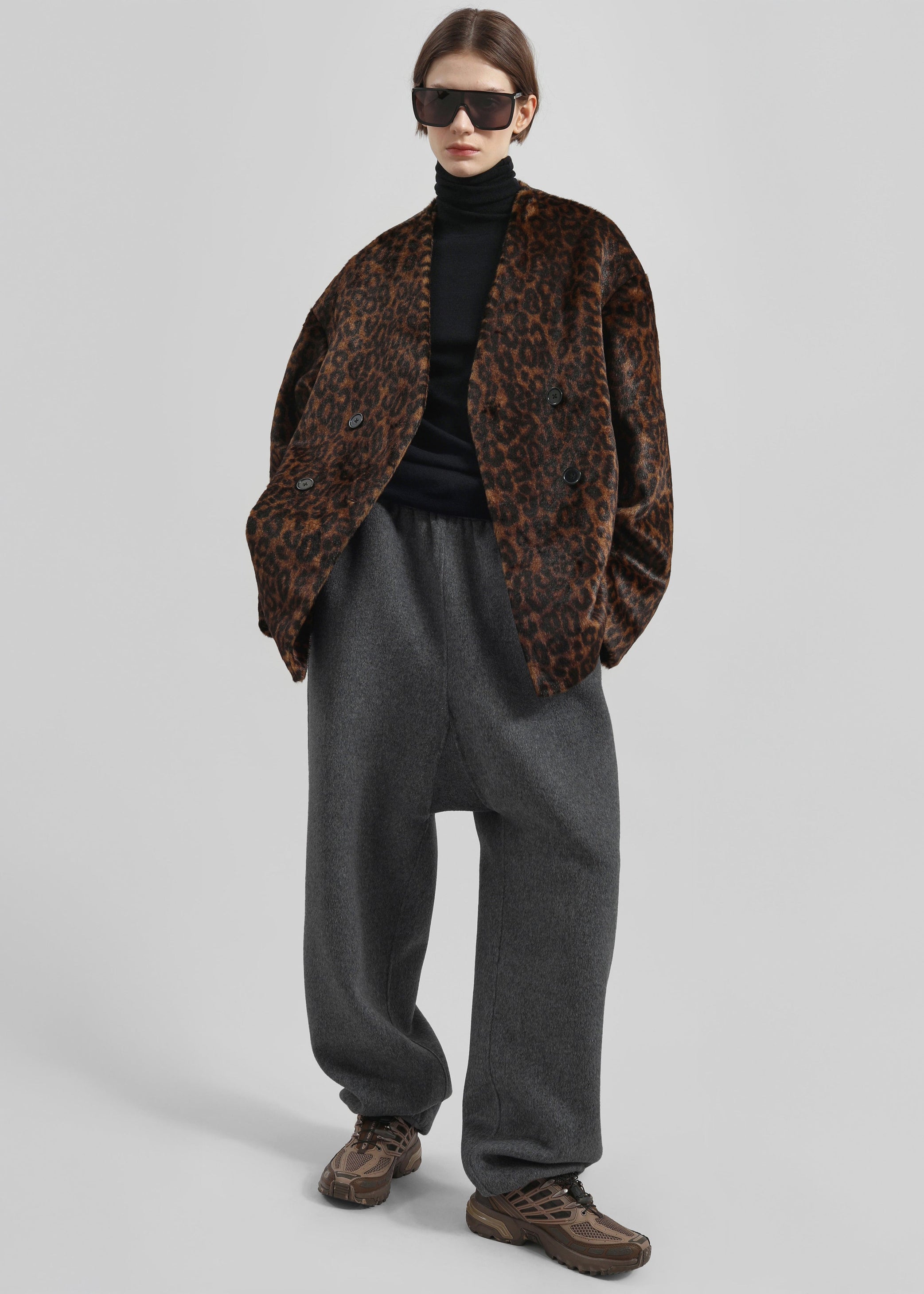 Shop the look image for Delancey Wool Joggers - Dark Grey Melange