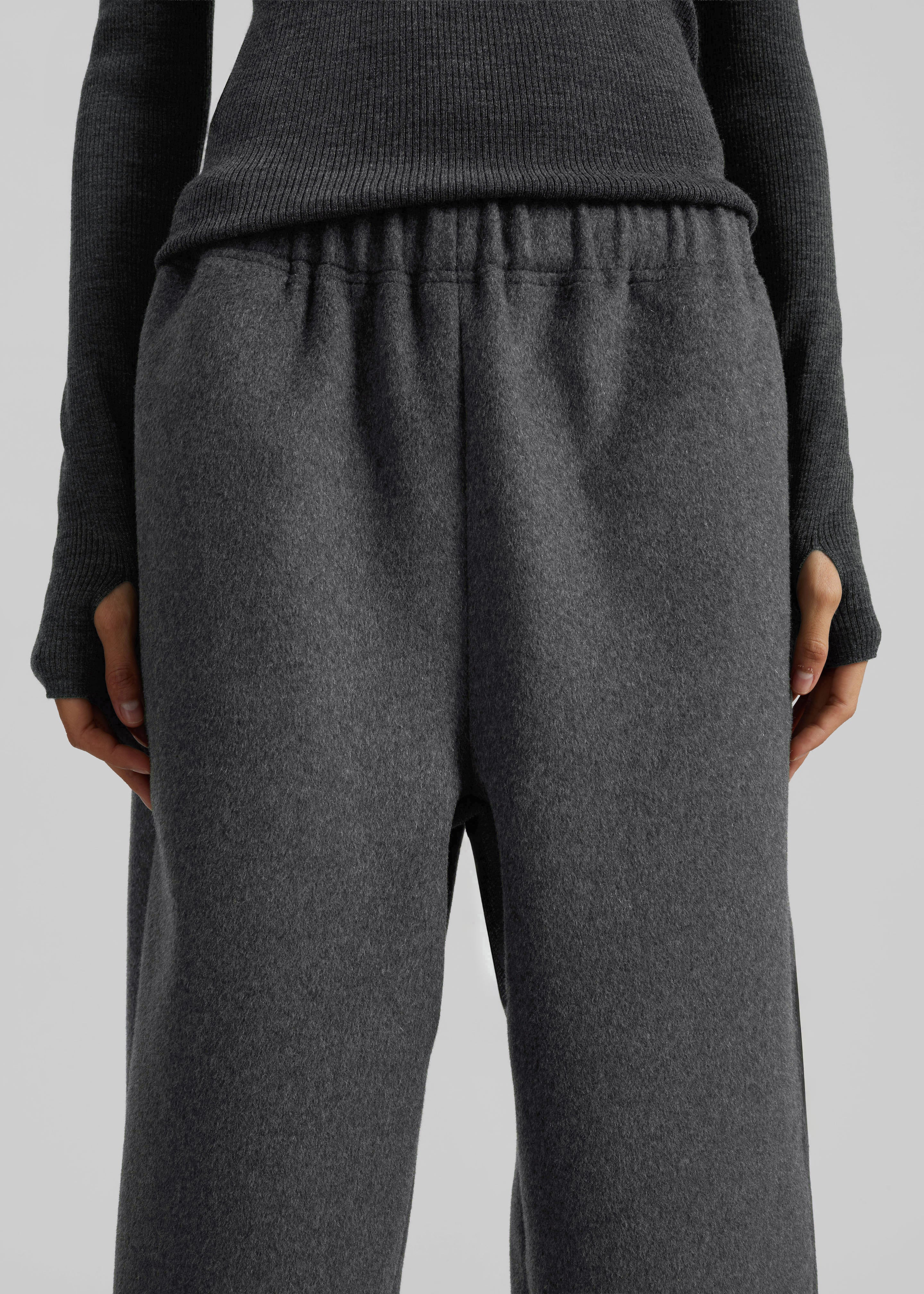 Delancey Wool Joggers - Dark Grey Melange - 3