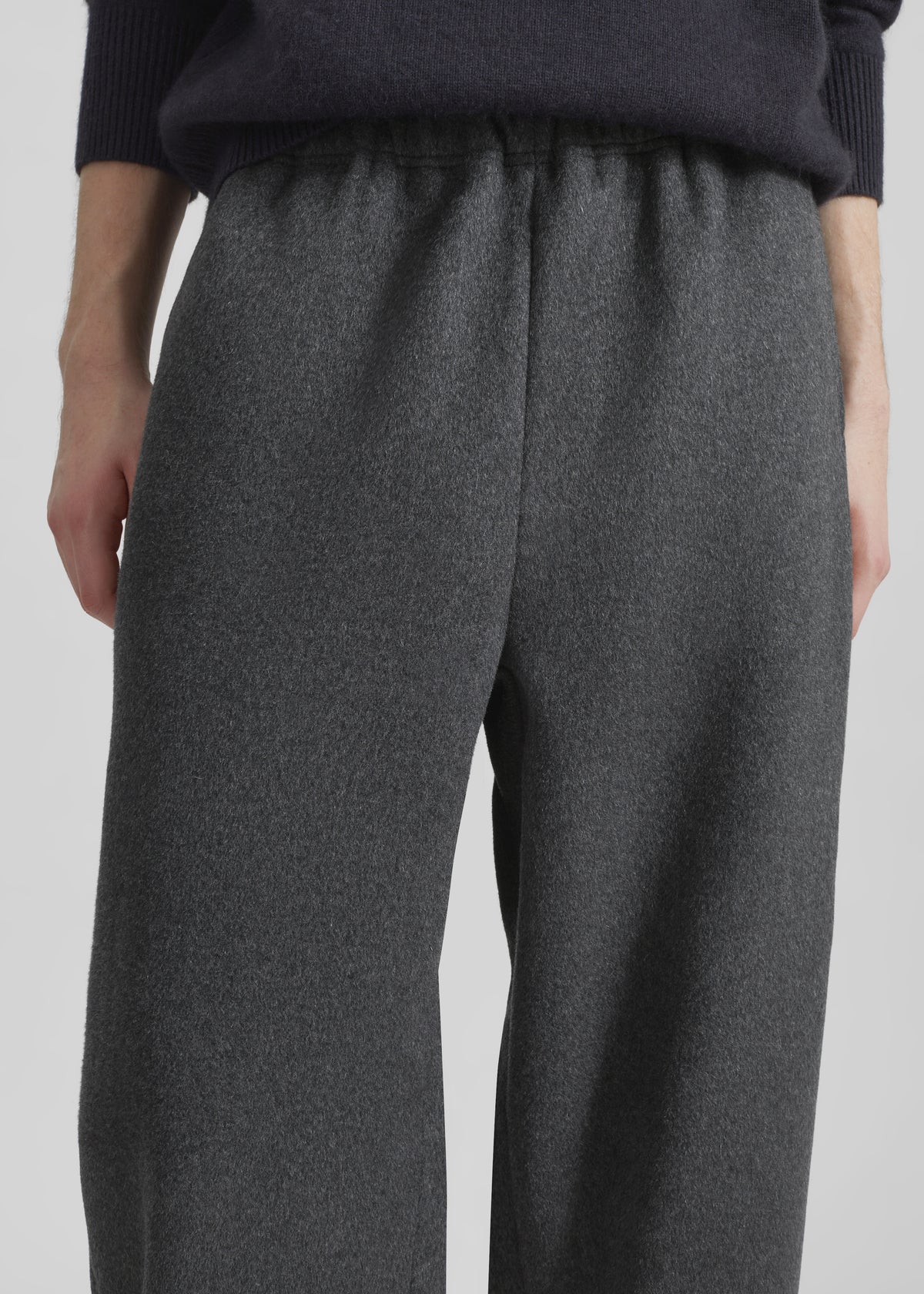 Delancey Wool Joggers - Dark Grey Melange - 12