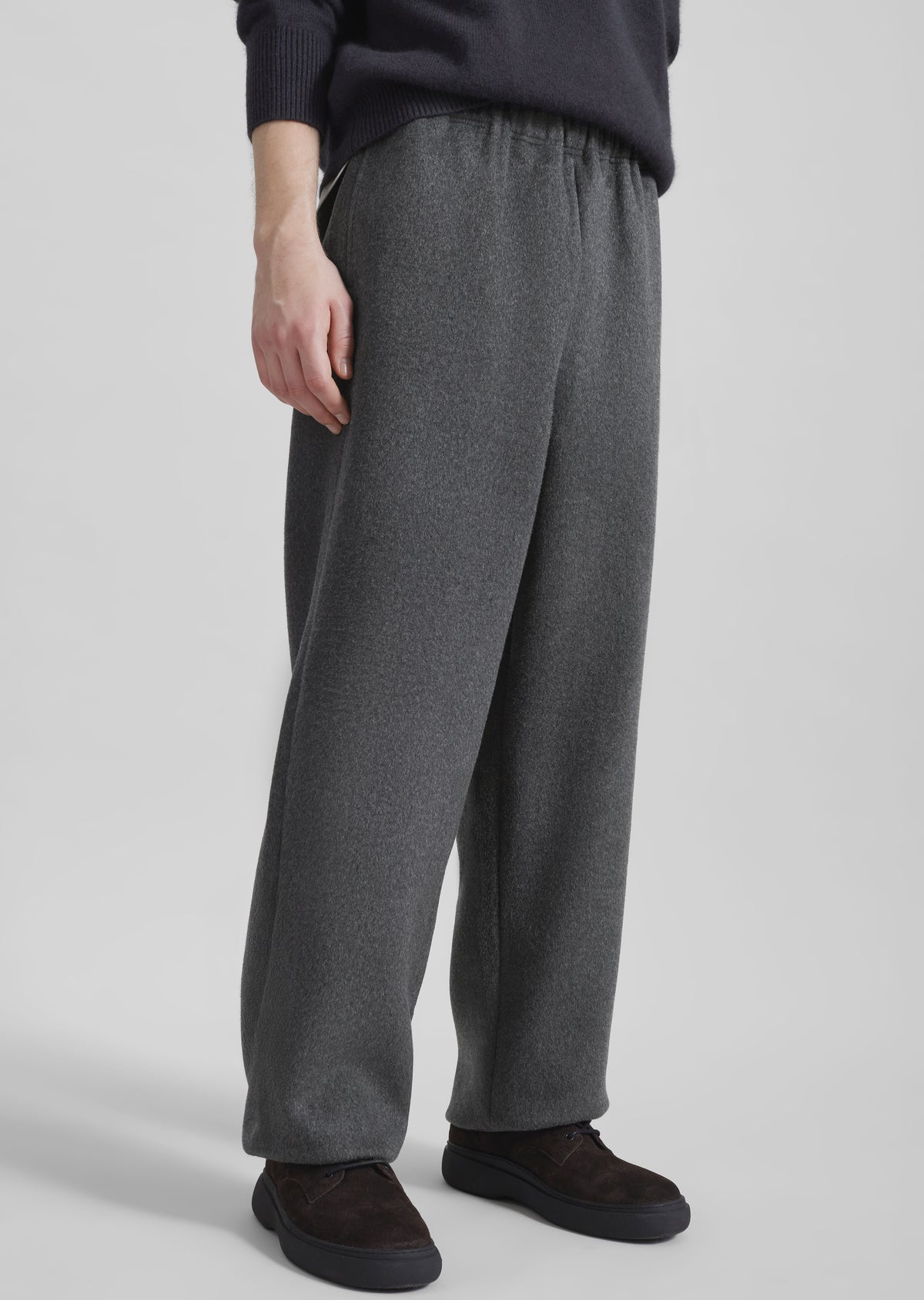 Delancey Wool Joggers - Dark Grey Melange - 13
