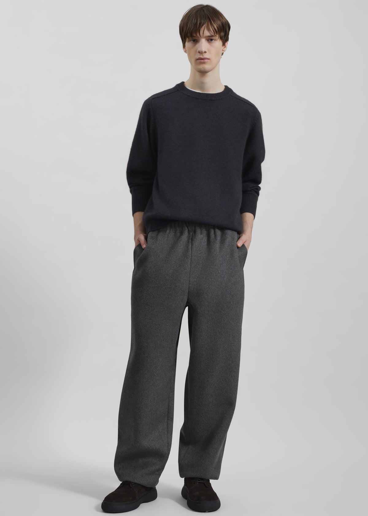 Delancey Wool Joggers - Dark Grey Melange - 10 - [gender-male]
