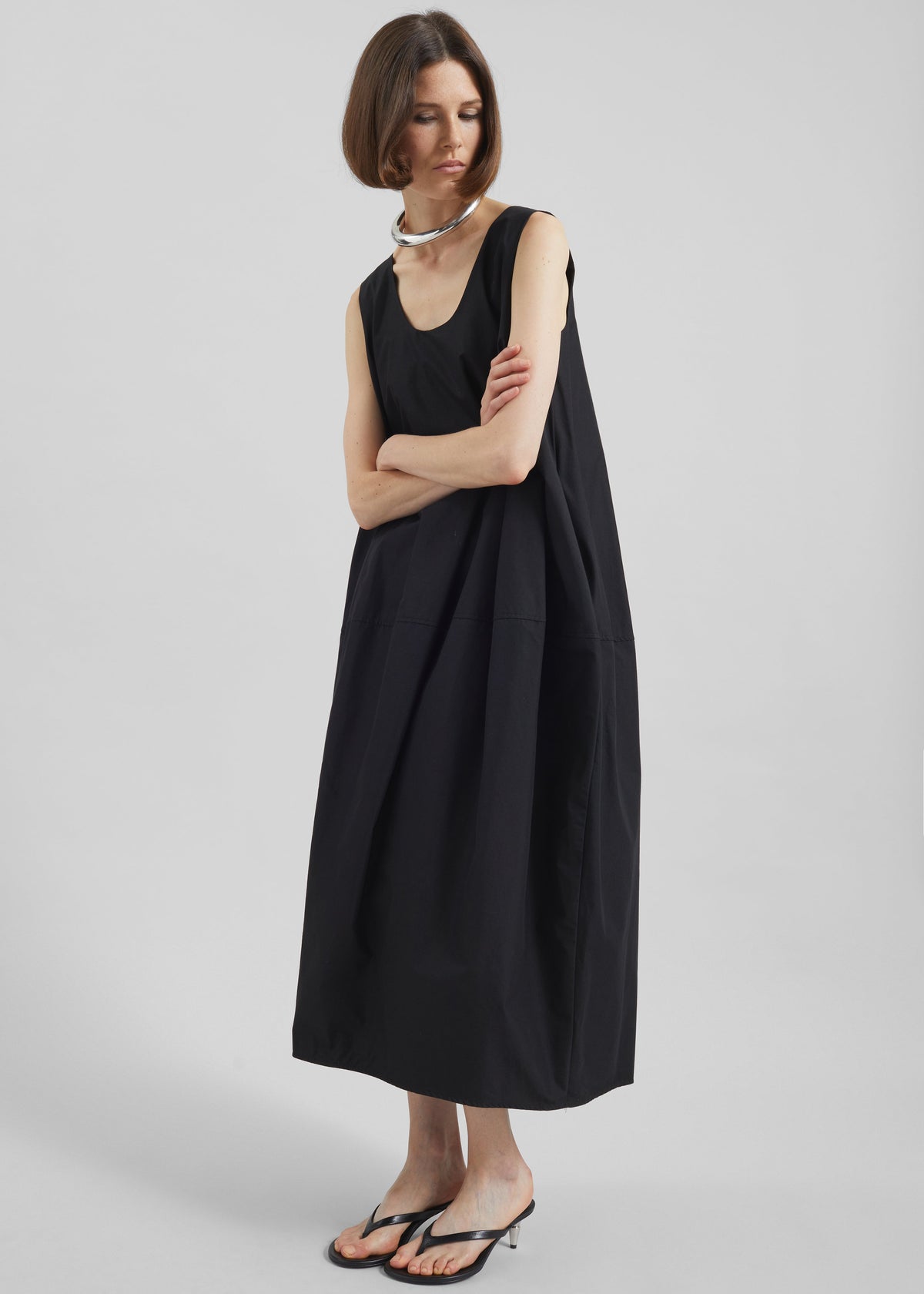 Delane Cocoon Dress - Black - 3