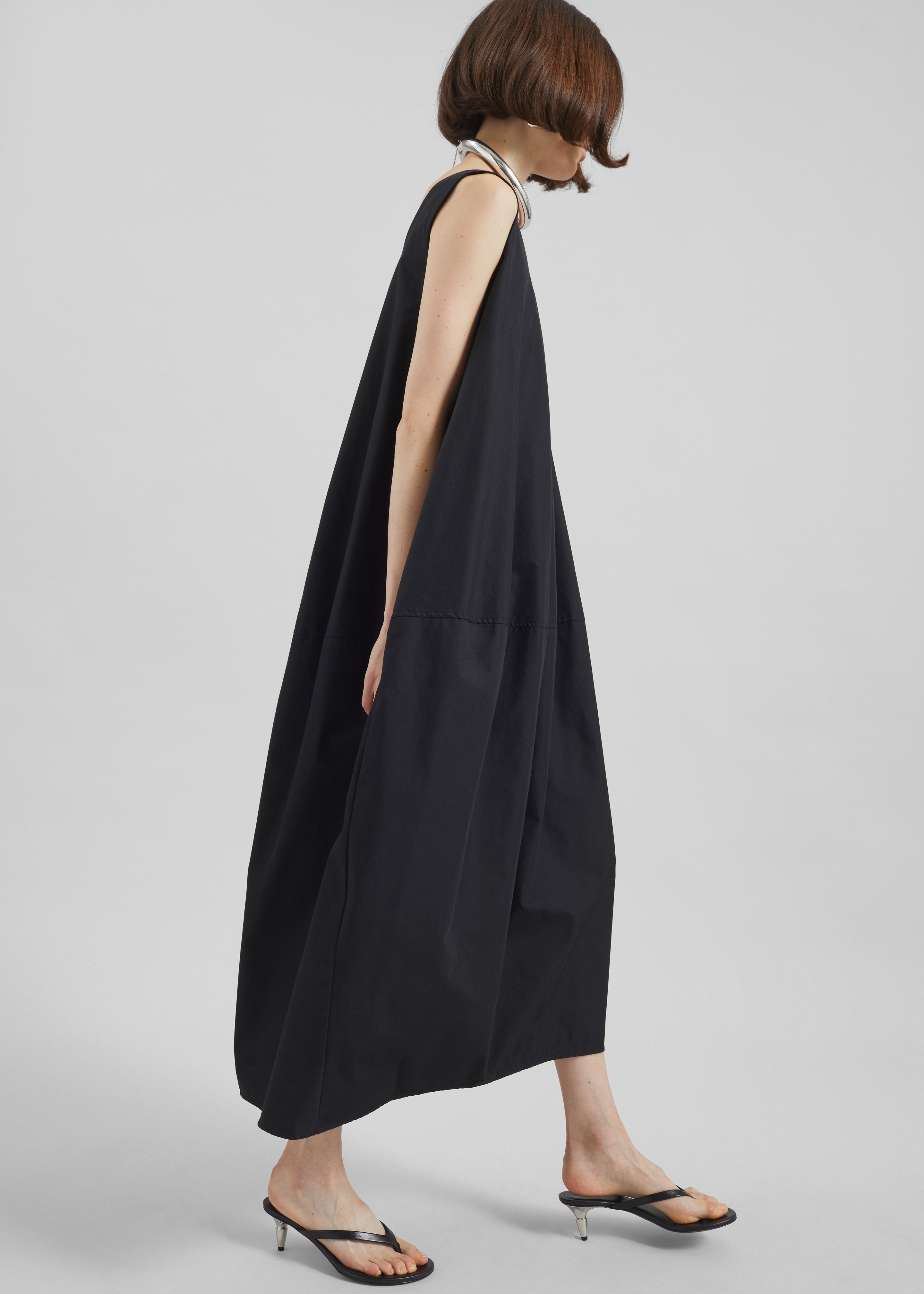 Delane Cocoon Dress - Black - 4
